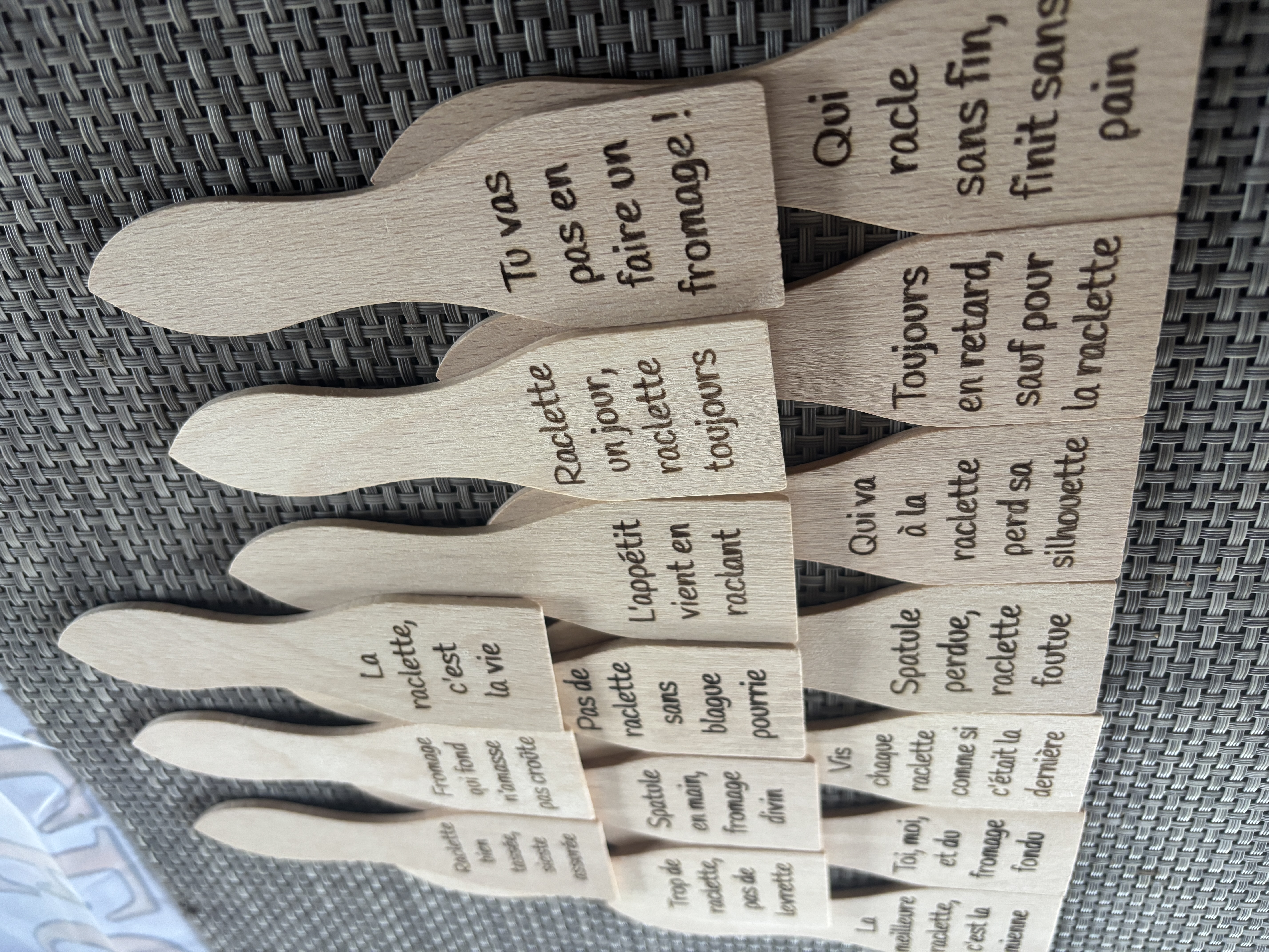 Spatules en bois personnalisées