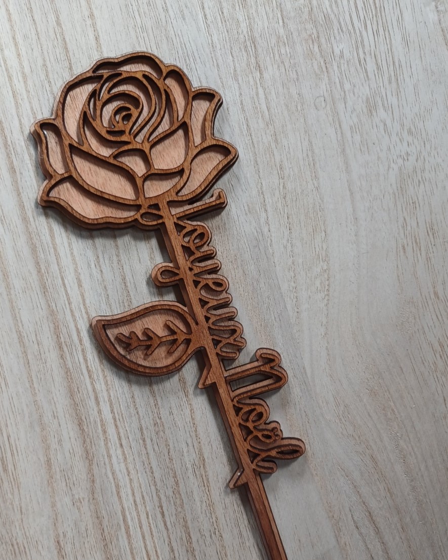 fichier de découpe d'une rose de Noël