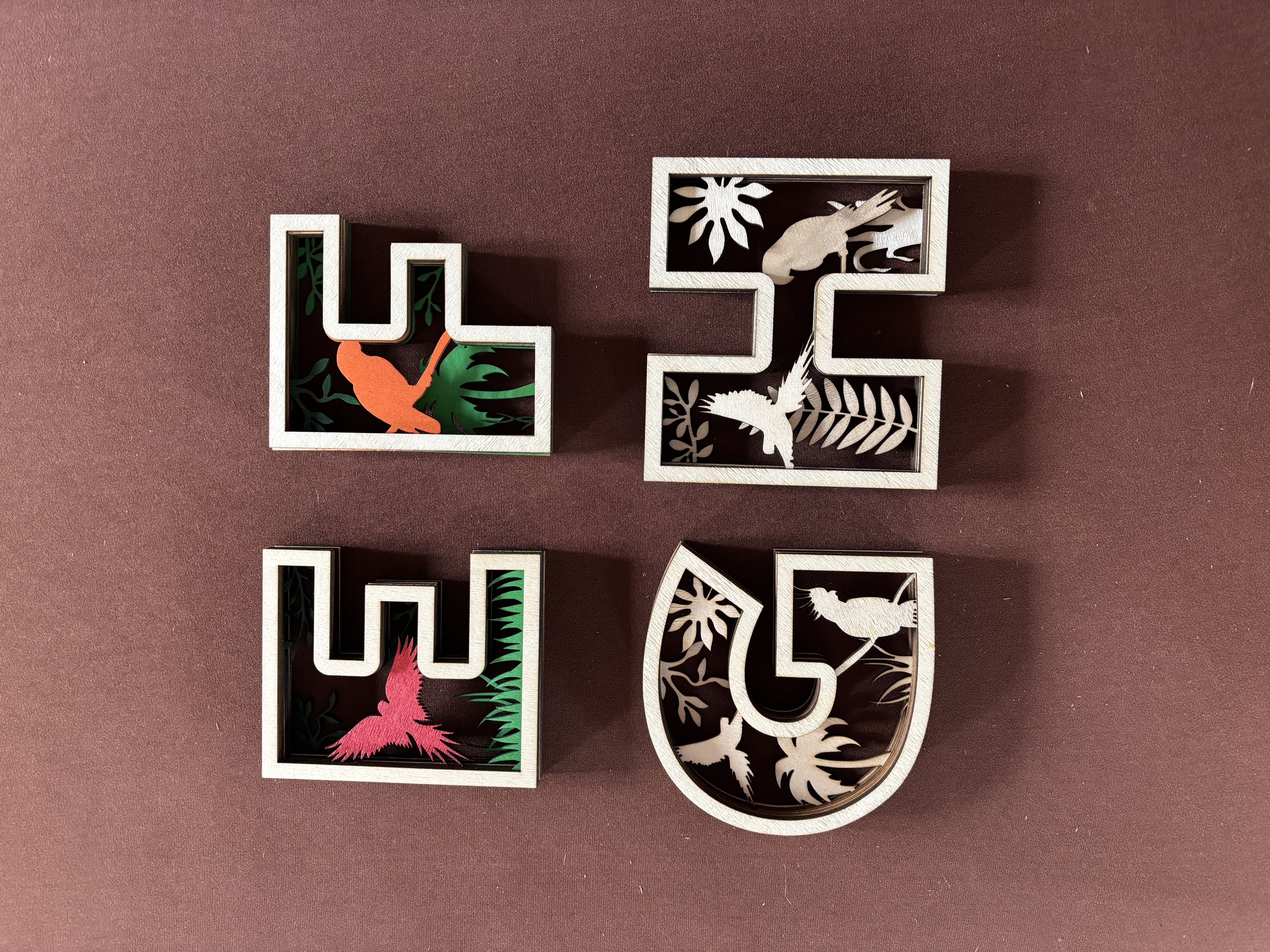 Fichier de découpe - Lettres décoratives 3D multicouche 