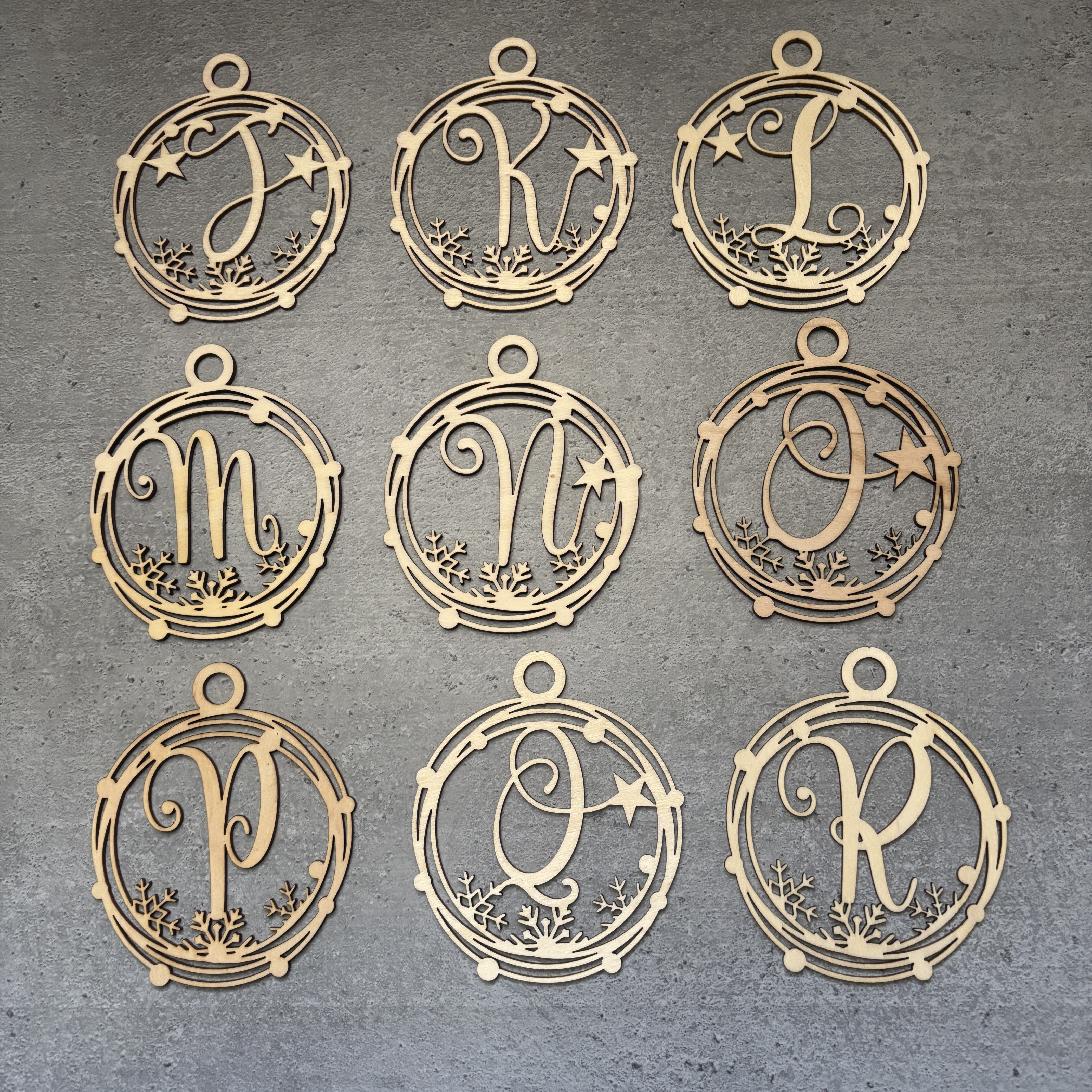 Boules de Noël monogrammes