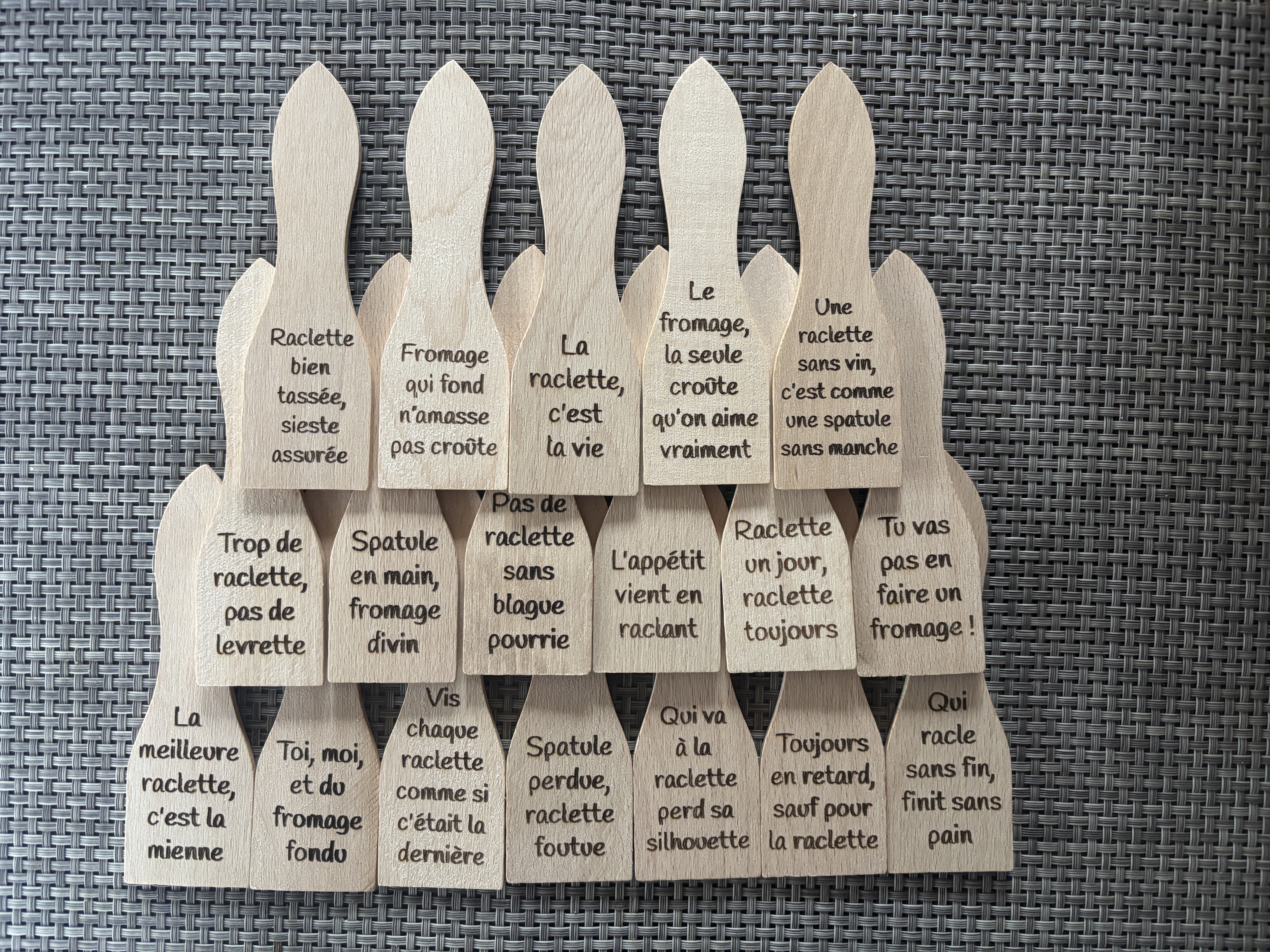 Spatules en bois personnalisées