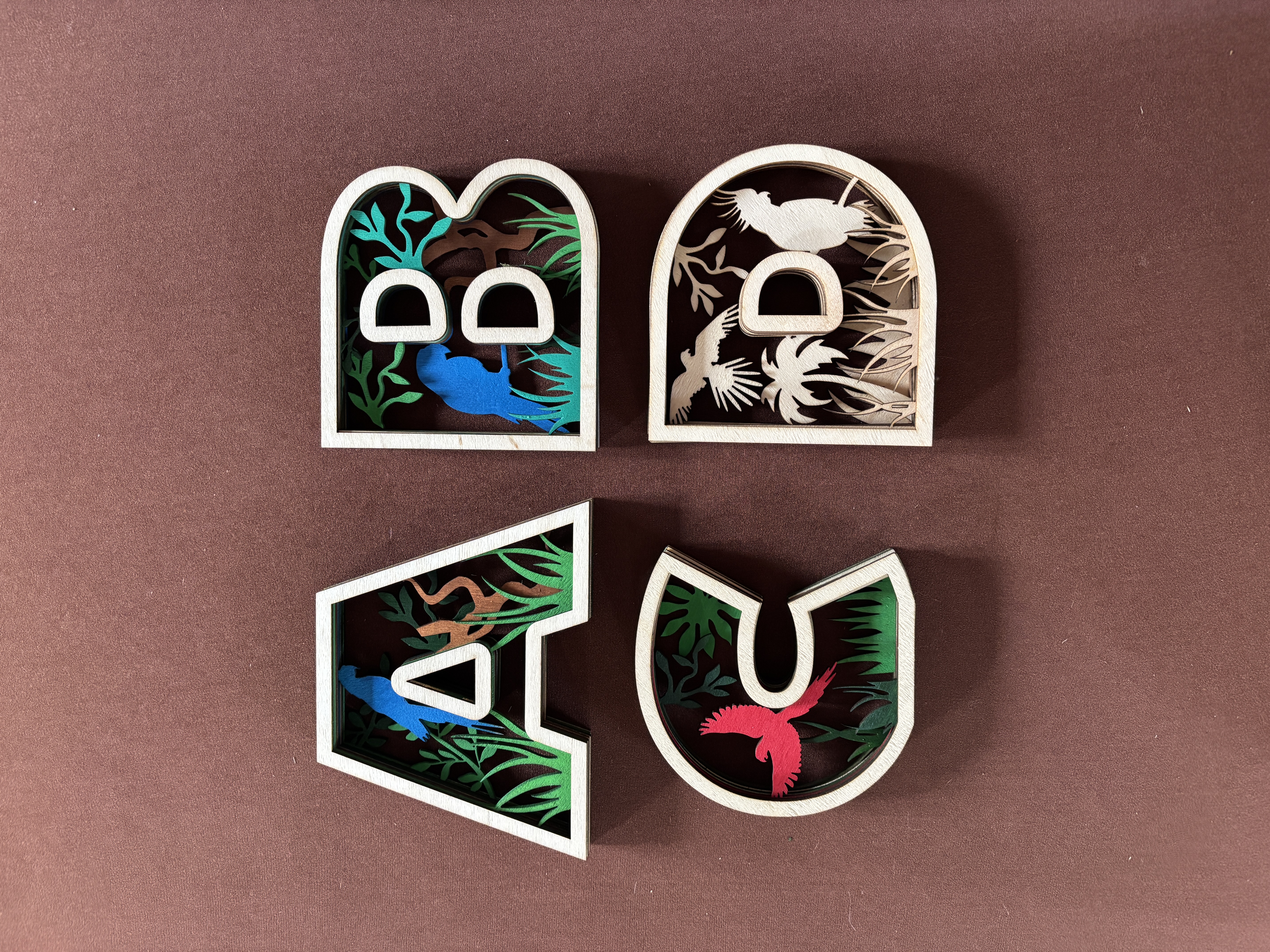 Fichier de découpe - Lettres décoratives 3D multicouche