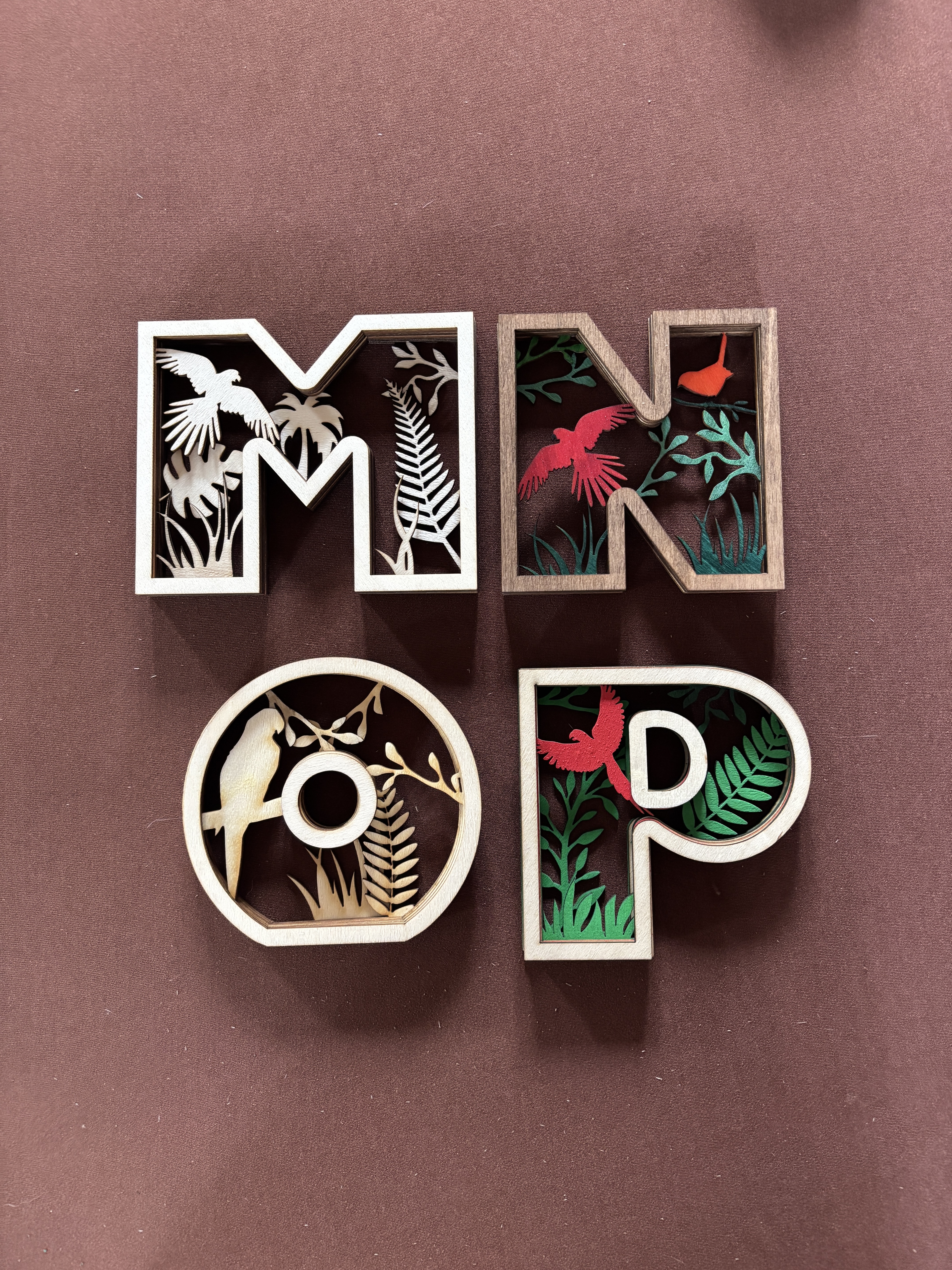 Fichier de découpe - Lettres décoratives 3D multicouche 