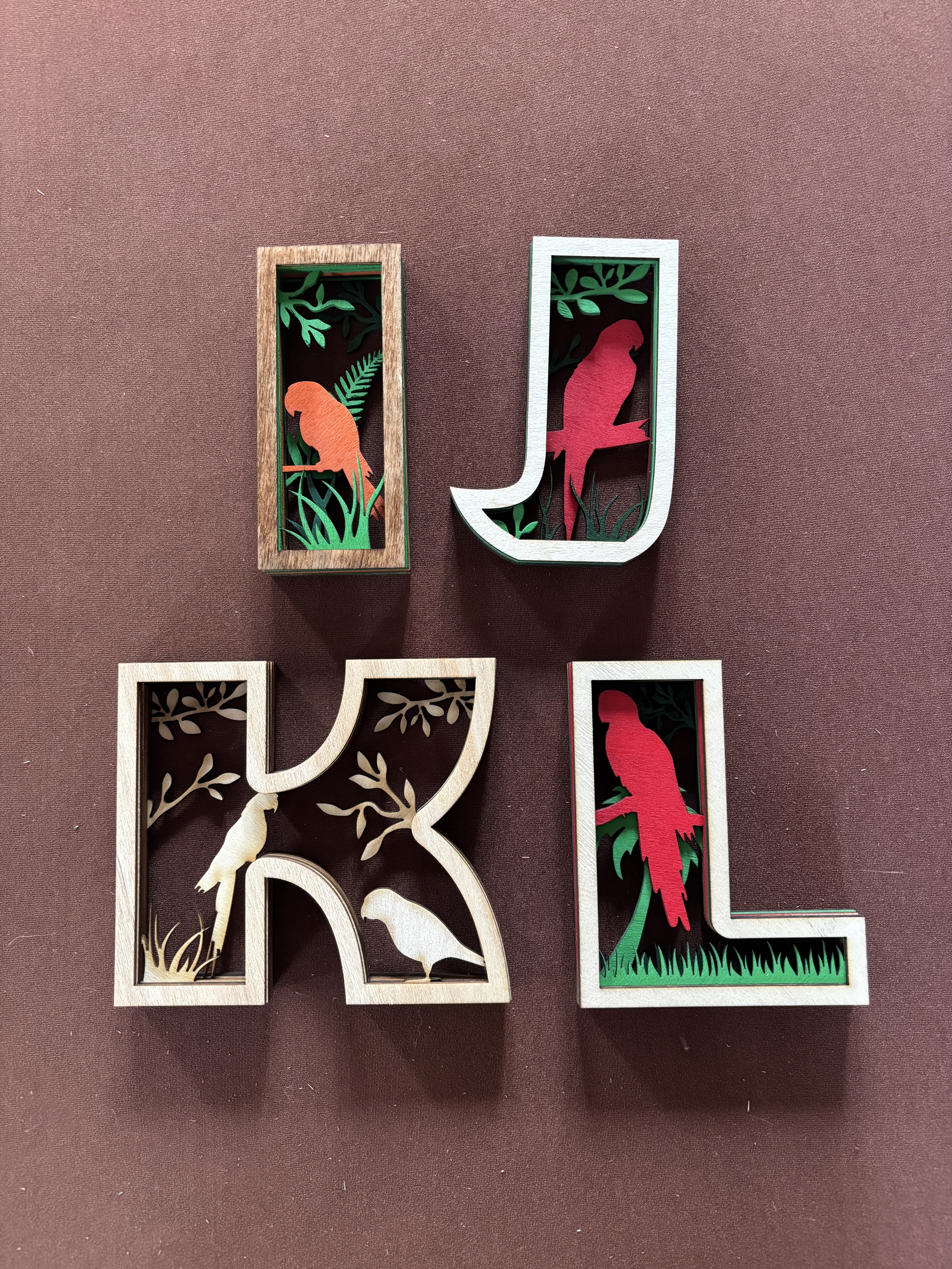 Fichier de découpe - Lettres décoratives 3D multicouche 
