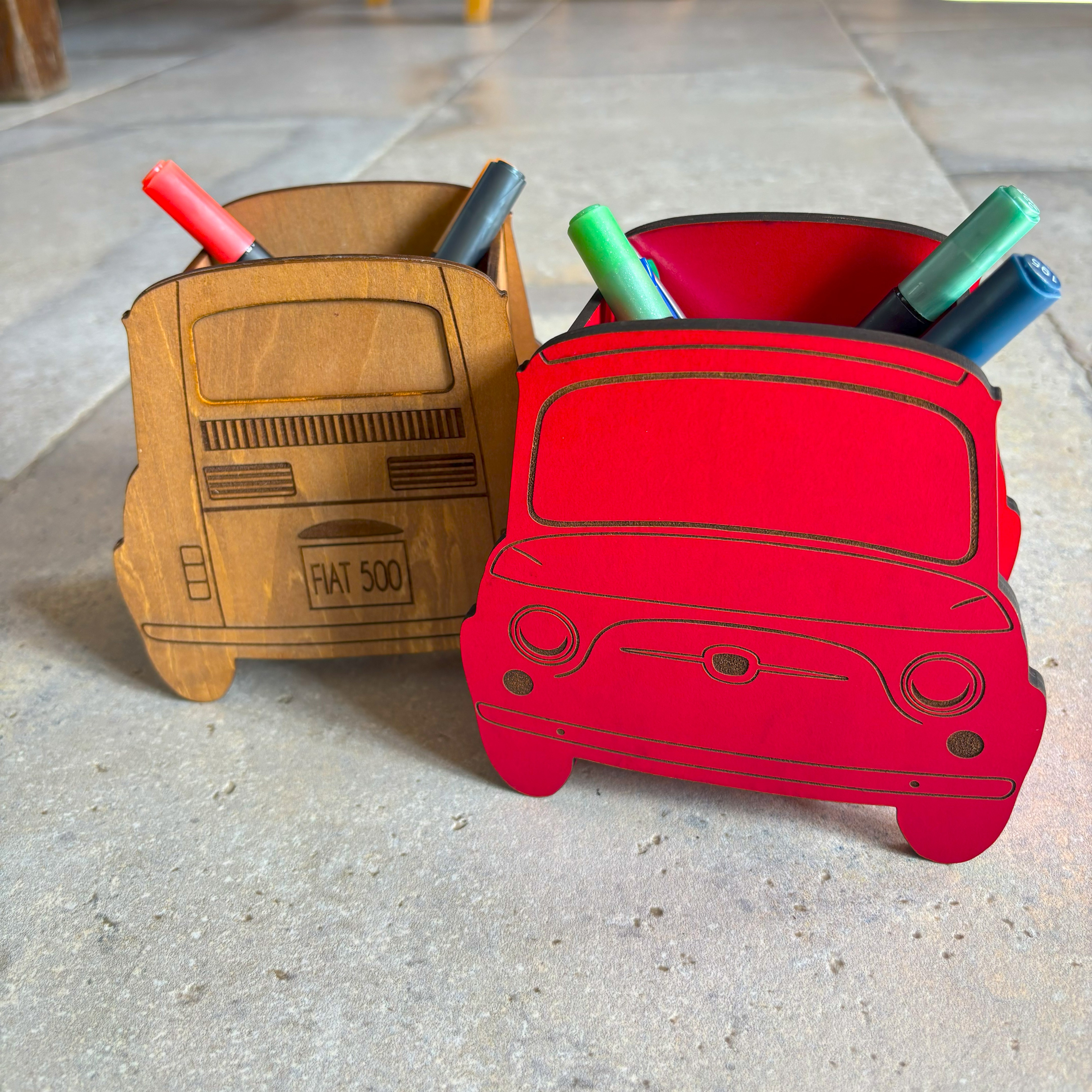 Fichier de découpe - Pot à crayons Fiat 500