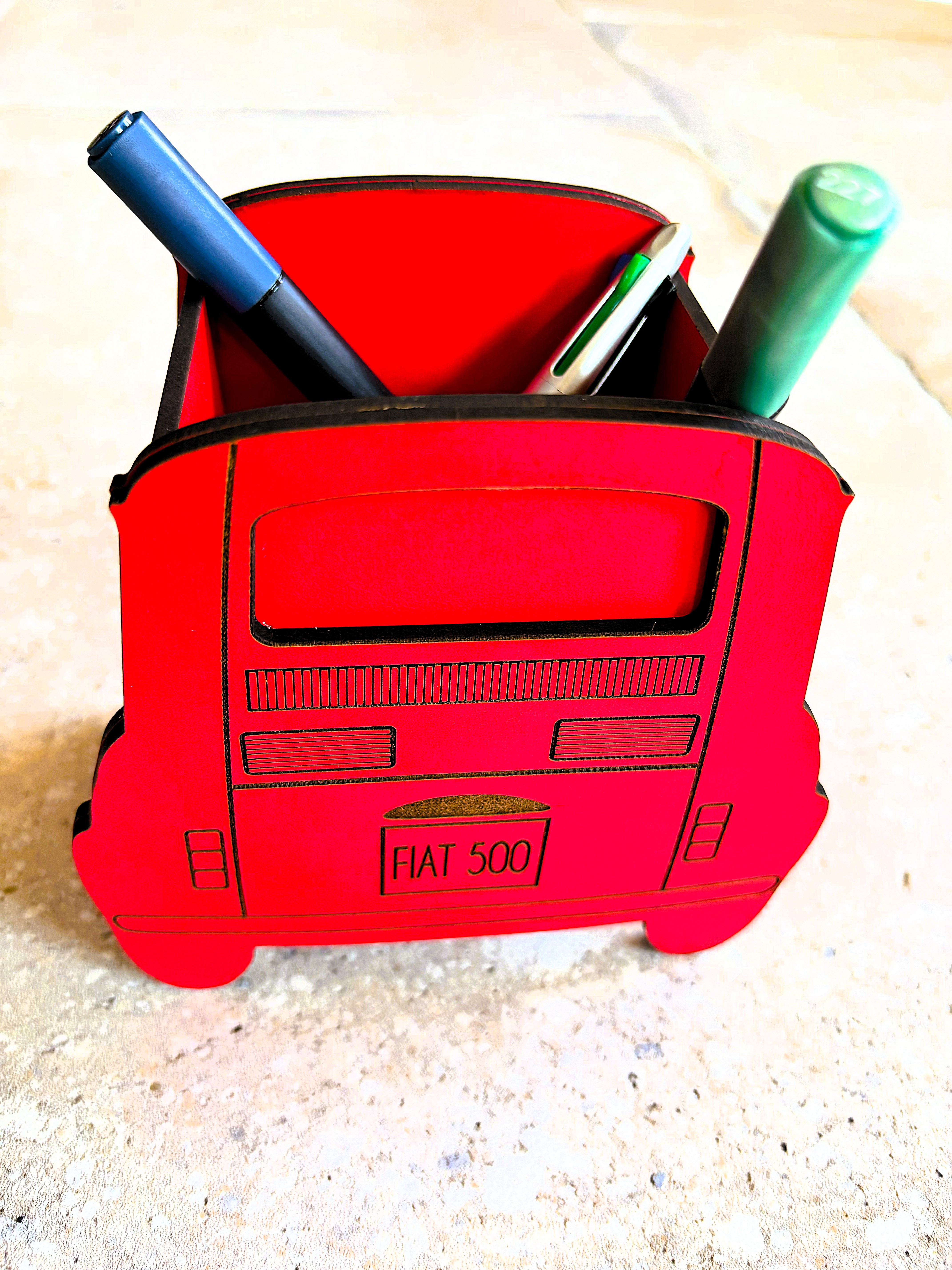 Fichier de découpe - Pot à crayons Fiat 500