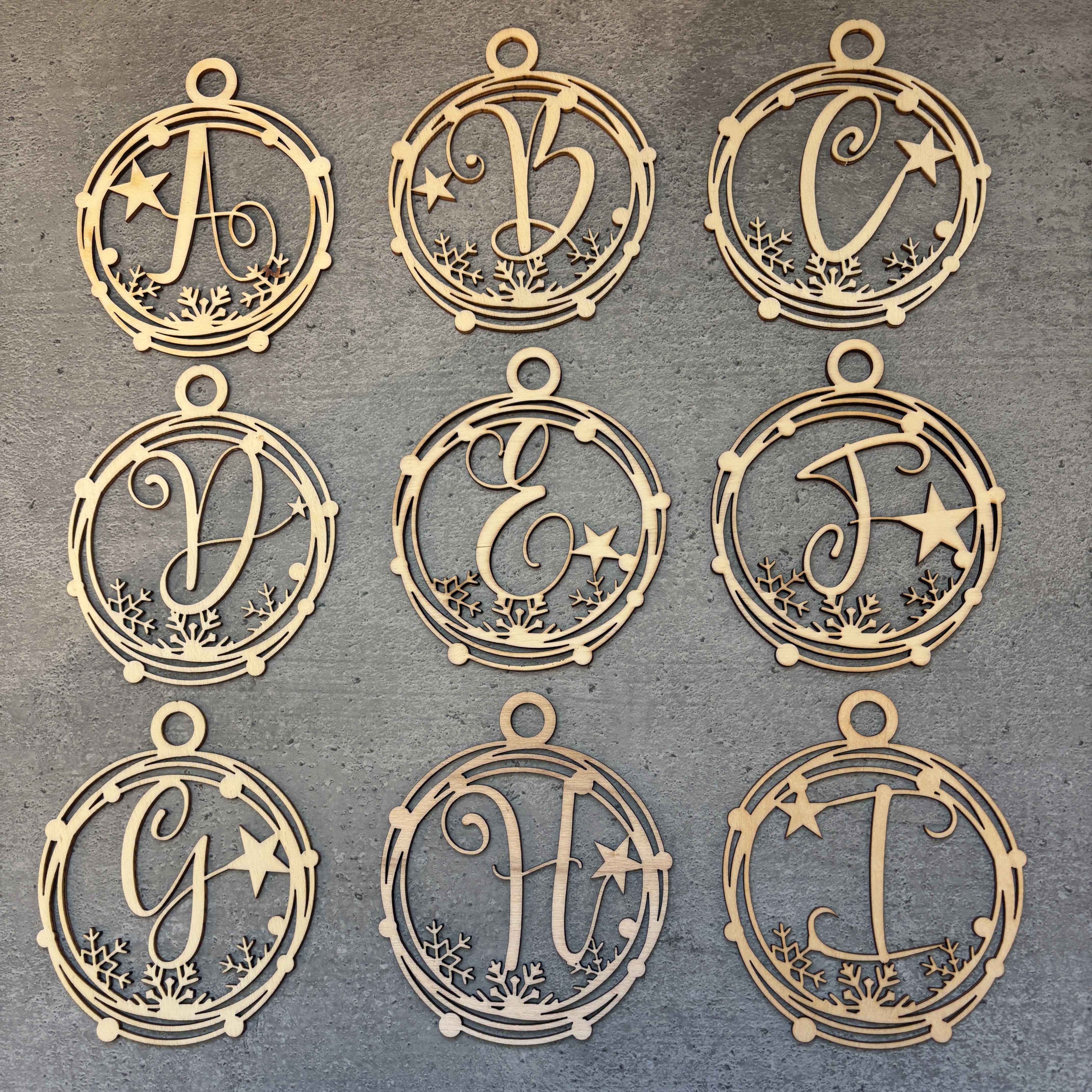 Boules de Noël monogrammes