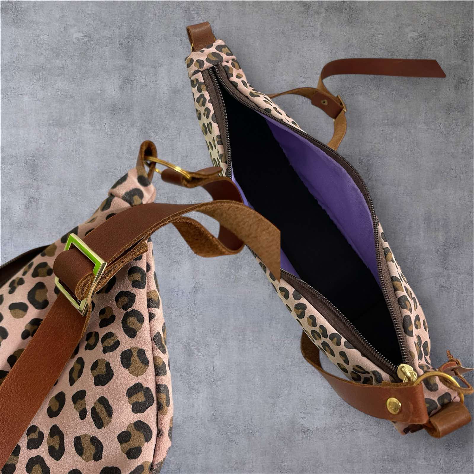 Τσάντα ώμου με animal print