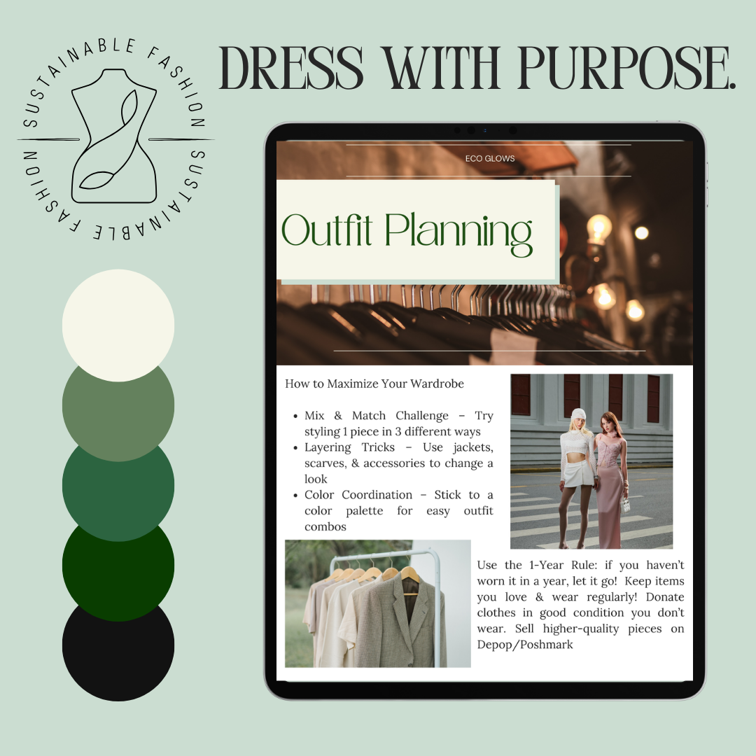 Glow Up Your Closet: The Ultimate 23-Page Sustainable Wardrobe Guide & Ethical Style Planner
