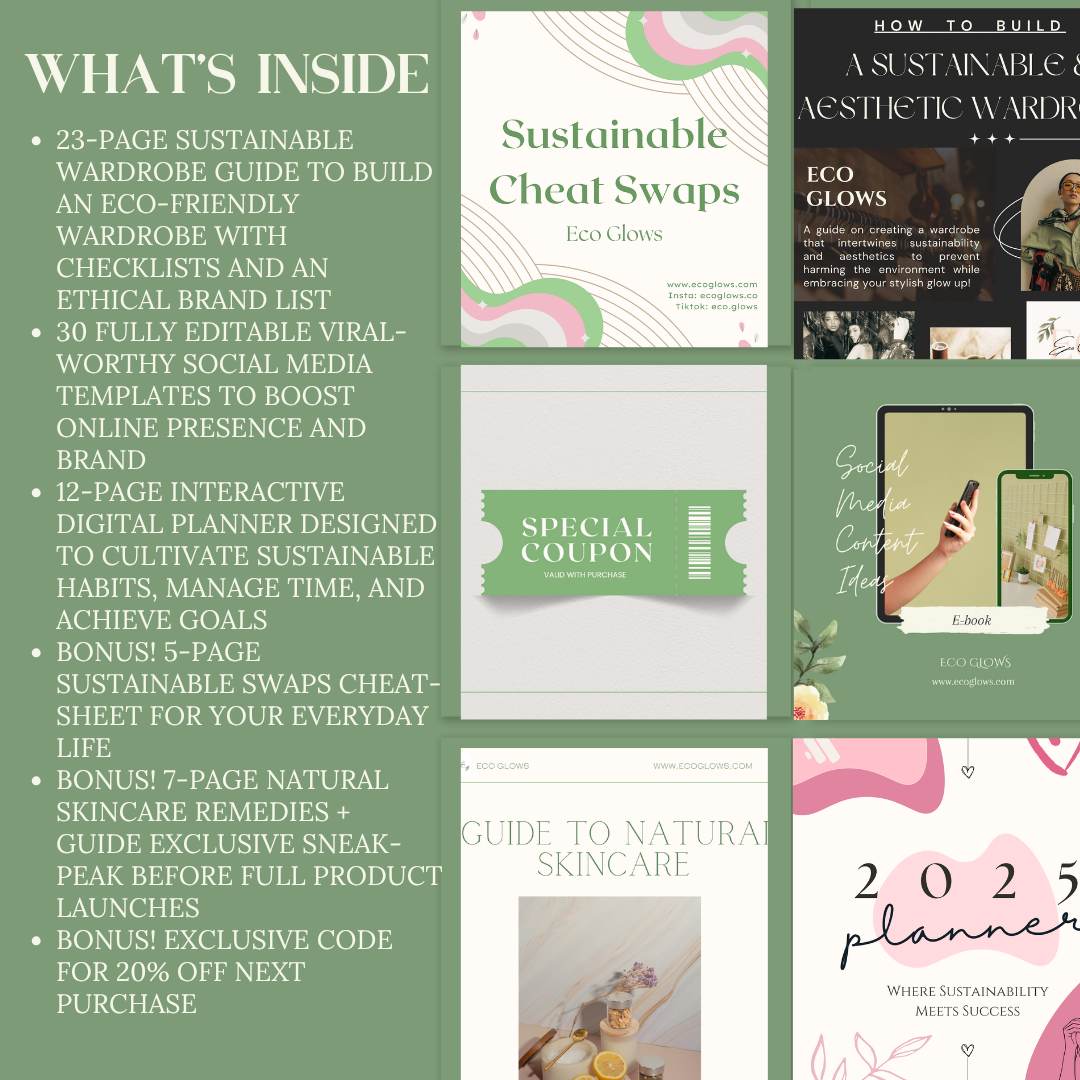 6-in-One Instant Download Ultimate Eco Glow-Up Bundle: Conscious Living & Style Kit