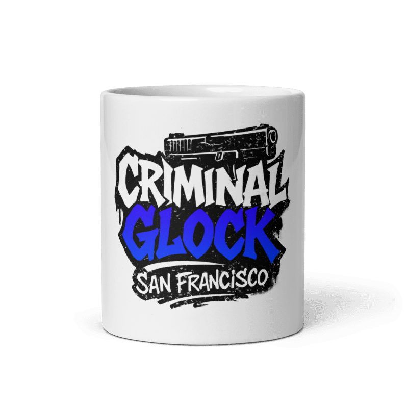TAZA CRIMINAL GLOCK AZUL