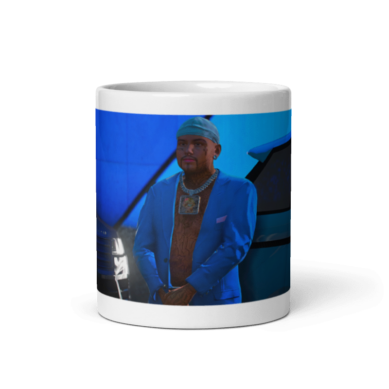 TAZA PELUCHE TRAJE AZUL