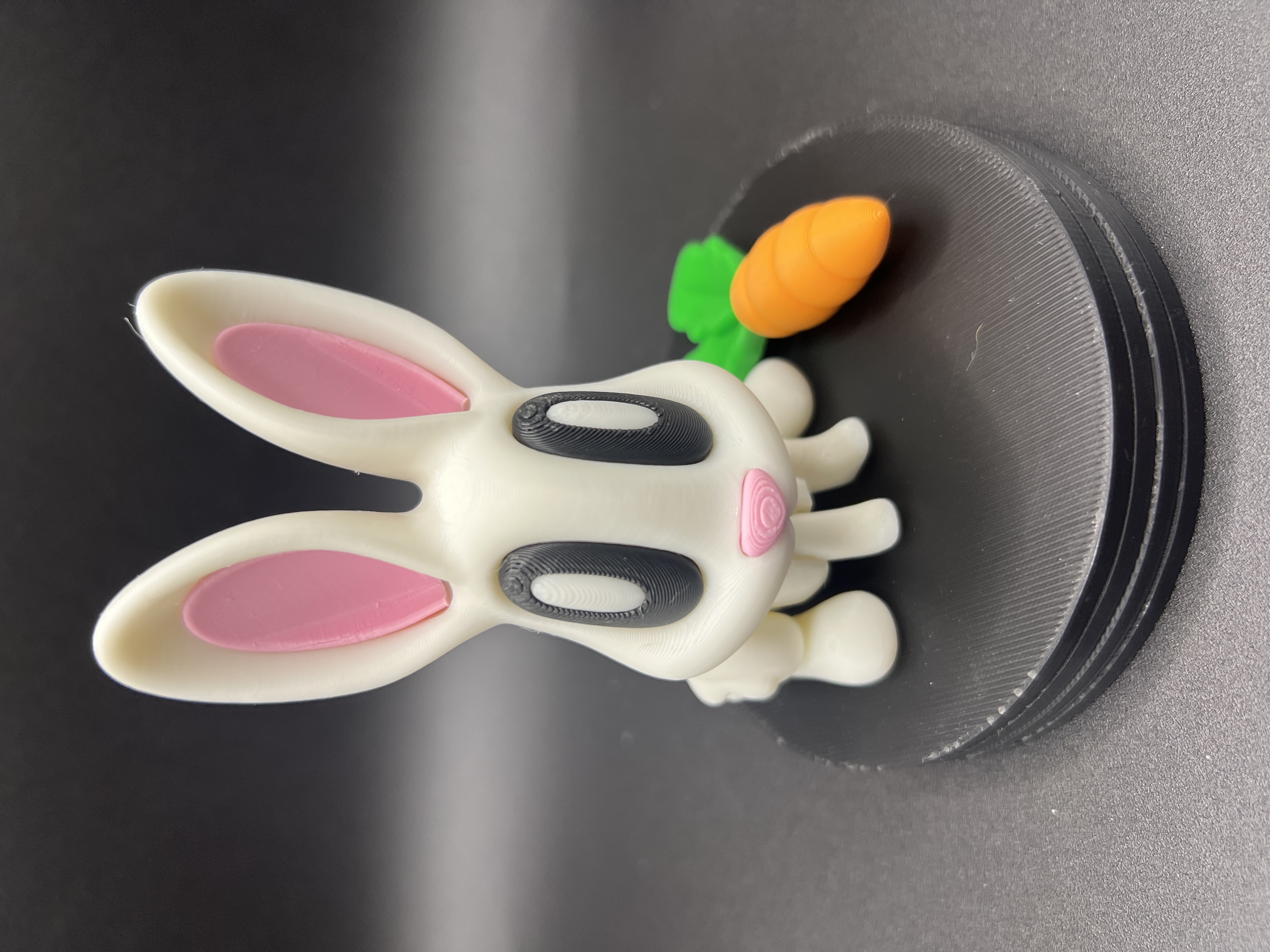 Blob Lab Bunny with carrot (hidden magnet)