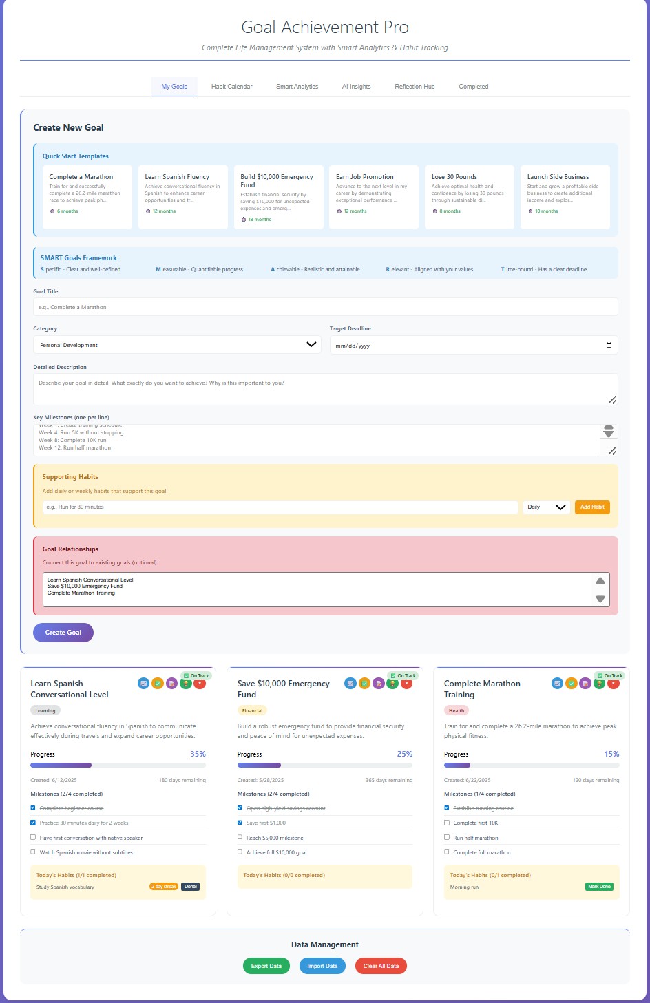 Goal Achievement Pro