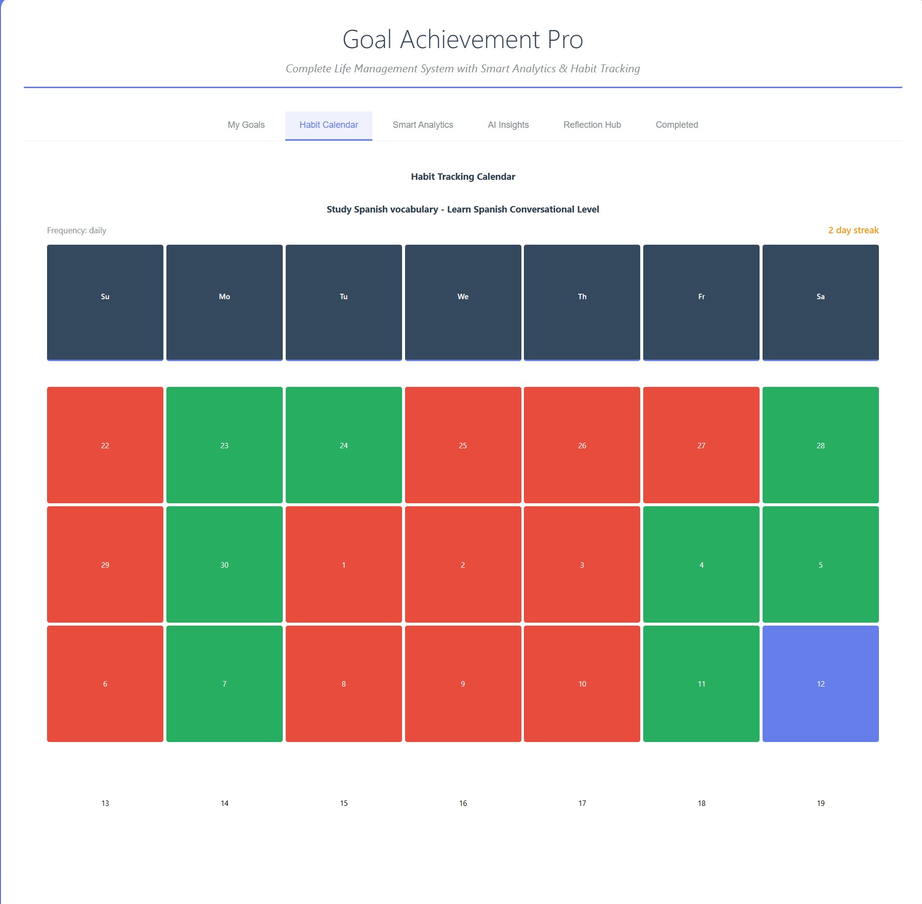 Goal Achievement Pro