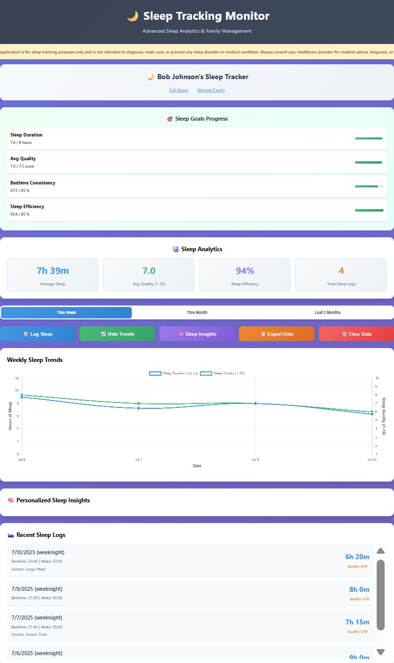 Sleep Tracking Monitor