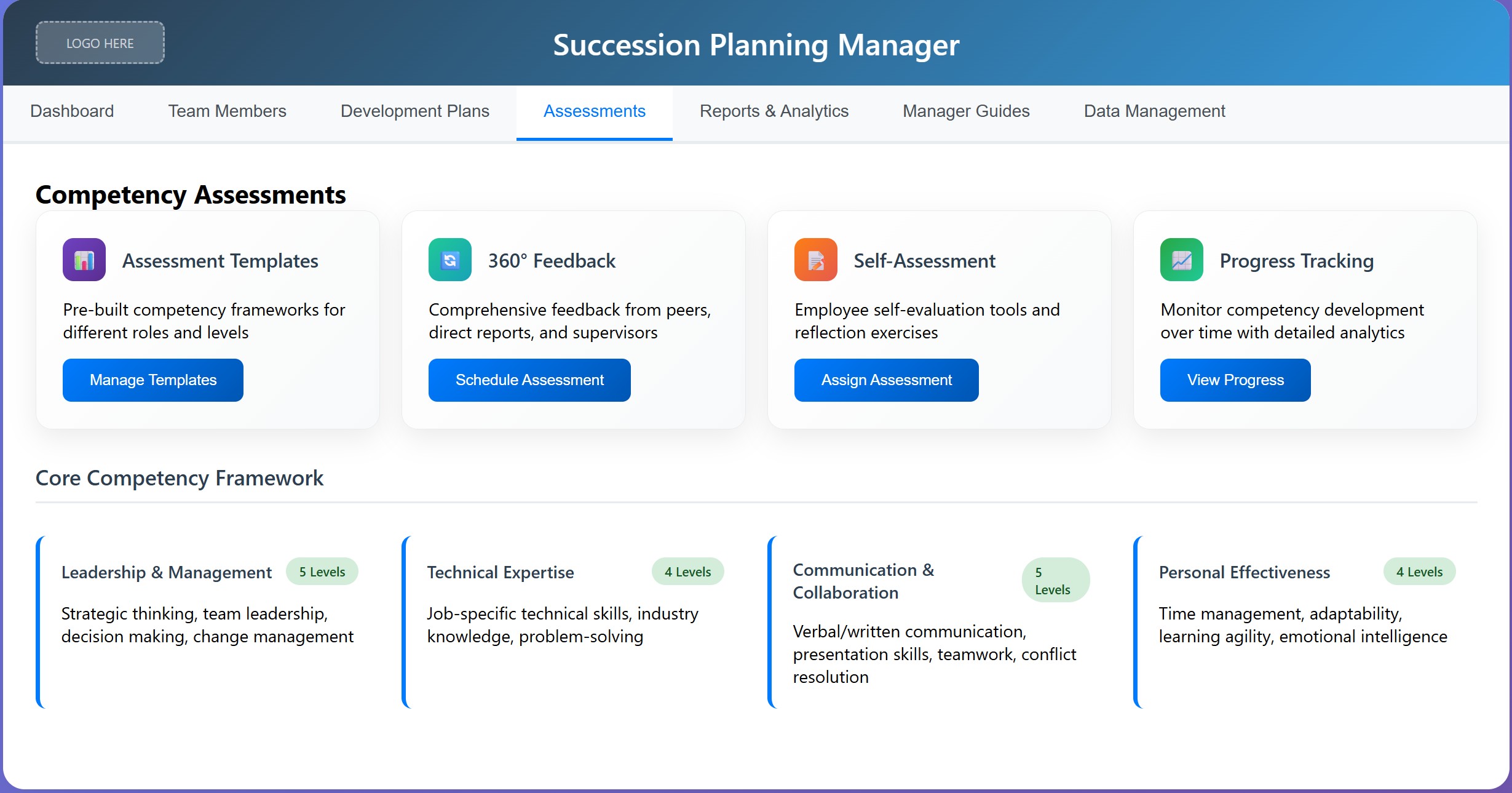 Succession Planning Manager Dashboard