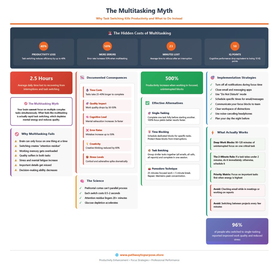 The Multitasking Myth Infographic