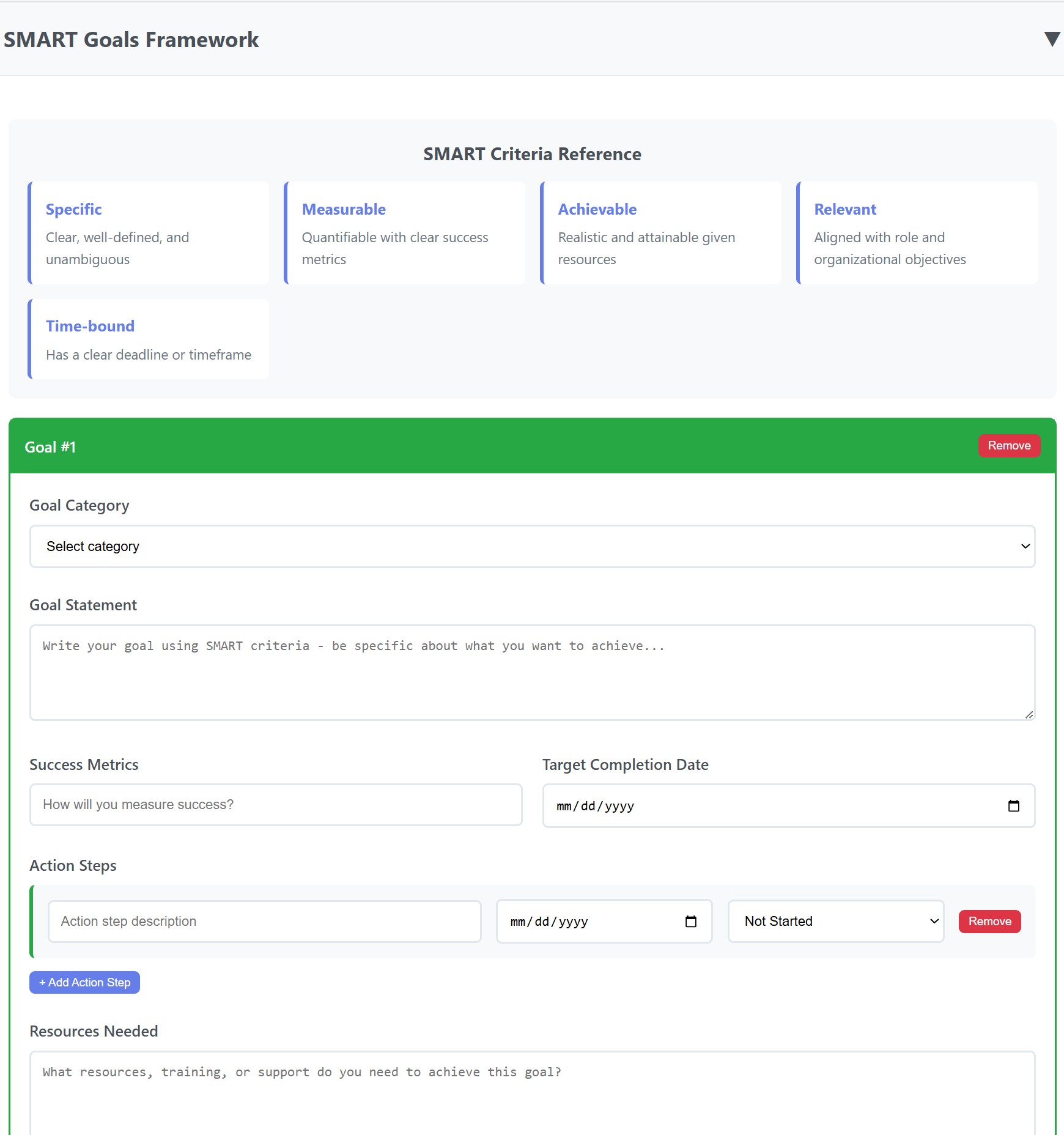 Goal Setting and Development Strategy Guide