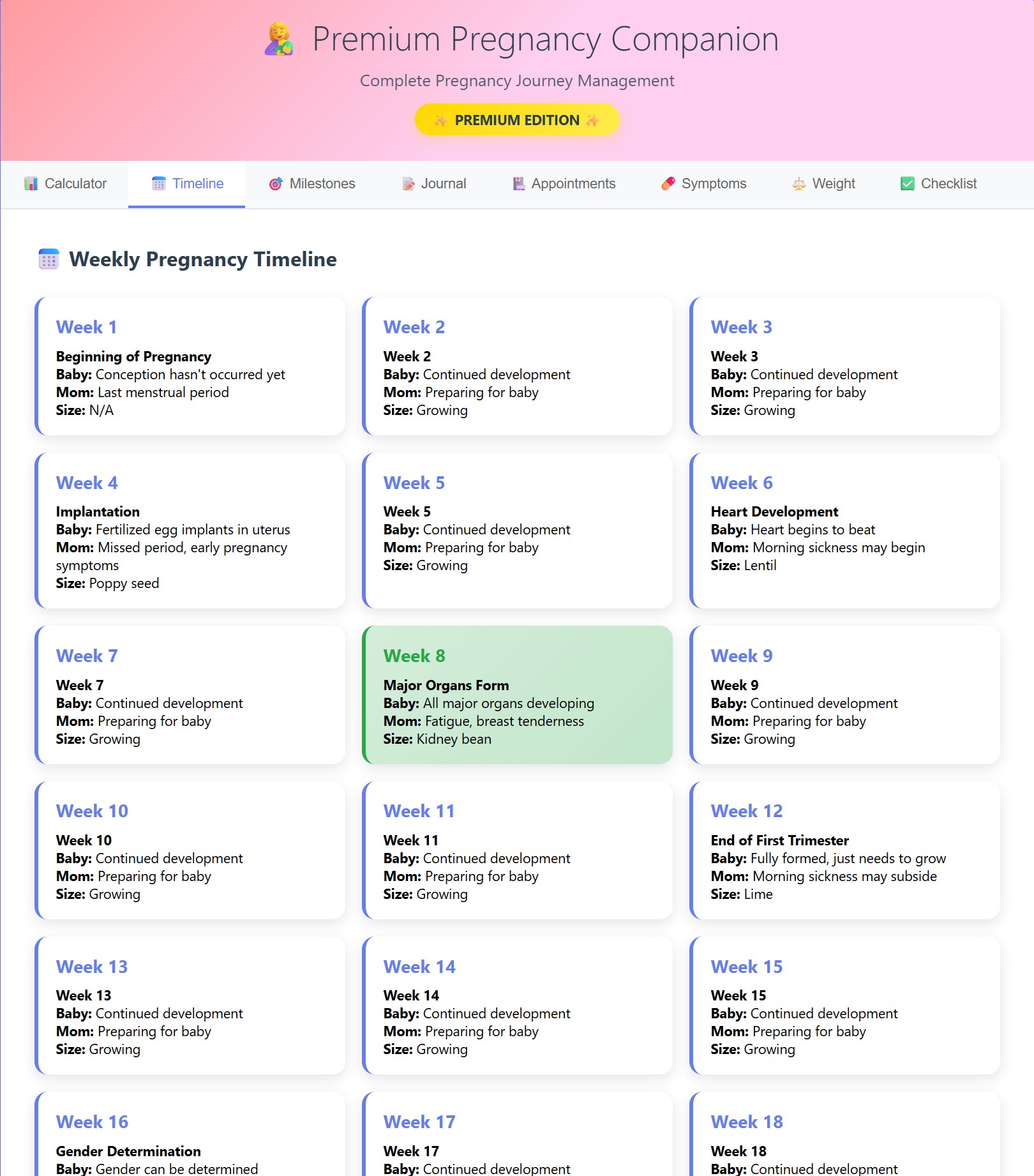 Premium Pregnancy Companion