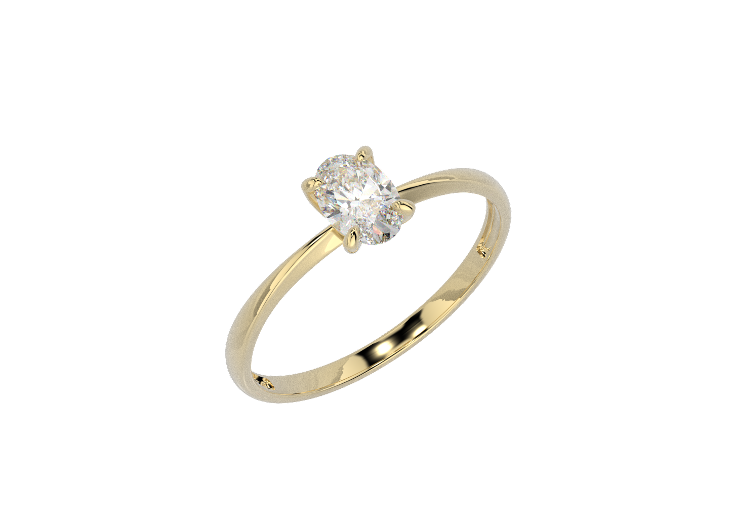 Anillo Compromiso con Moissanita 0.5ct en oro de 10k o 14k