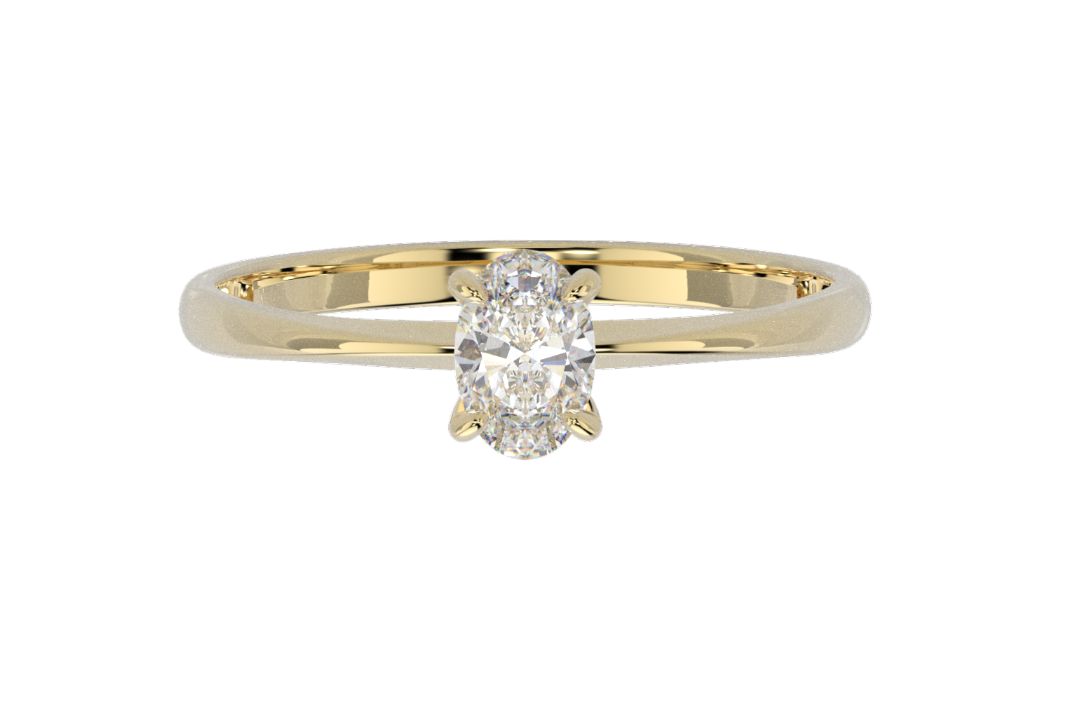 Anillo Compromiso con Moissanita 0.5ct en oro de 10k o 14k