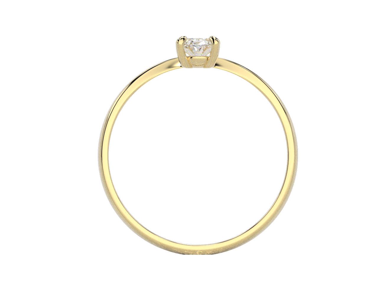 Anillo Compromiso con Moissanita 0.5ct en oro de 10k o 14k