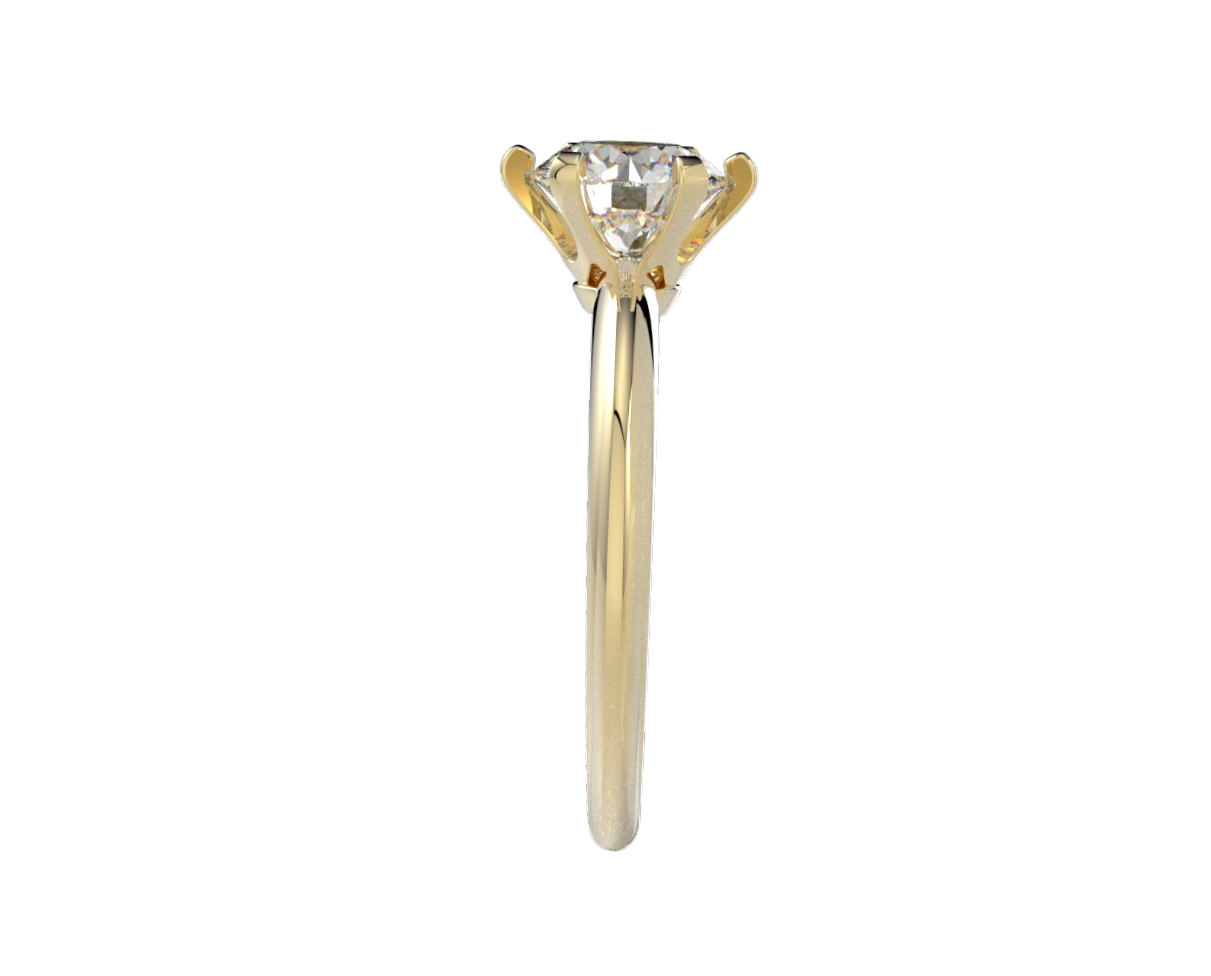 Anillo Compromiso Italia Moissanita 1ct Oro 10K y 14K