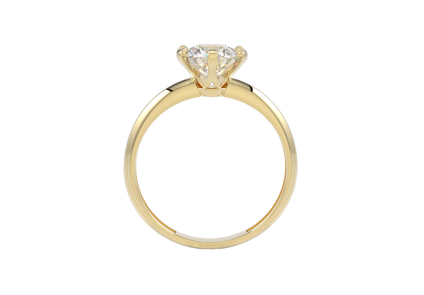 Anillo Compromiso Italia Moissanita 1ct Oro 10K y 14K