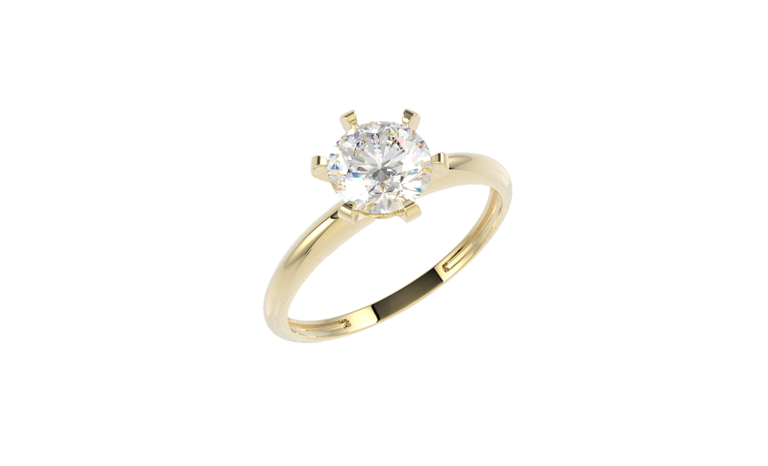 Anillo Compromiso Italia Moissanita 1ct Oro 10K y 14K