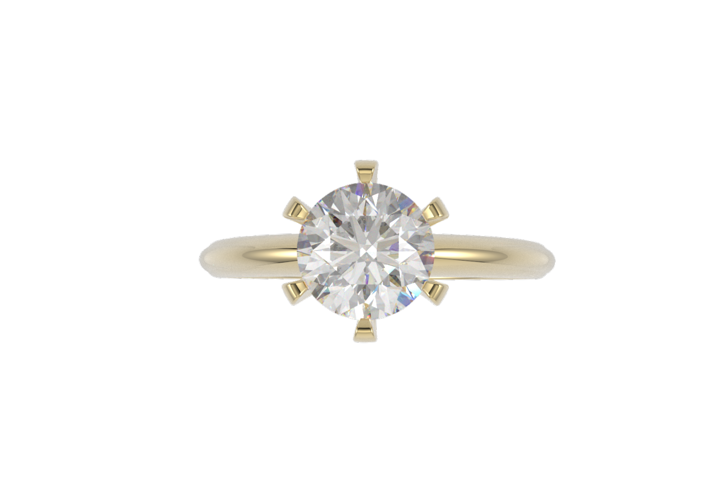Anillo Compromiso Italia Moissanita 1ct Oro 10K y 14K
