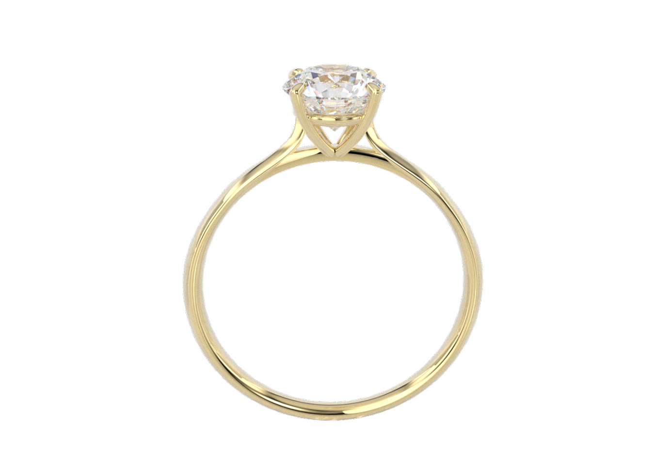 Anillo Compromiso Moissanita 1ct Catedral Oro 10k o 14k