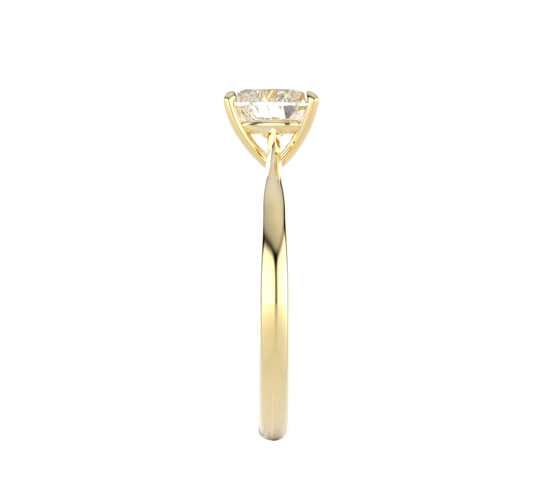 Anillo Compromiso Moissanita 1ct Corazón Oro 10k Y 14K