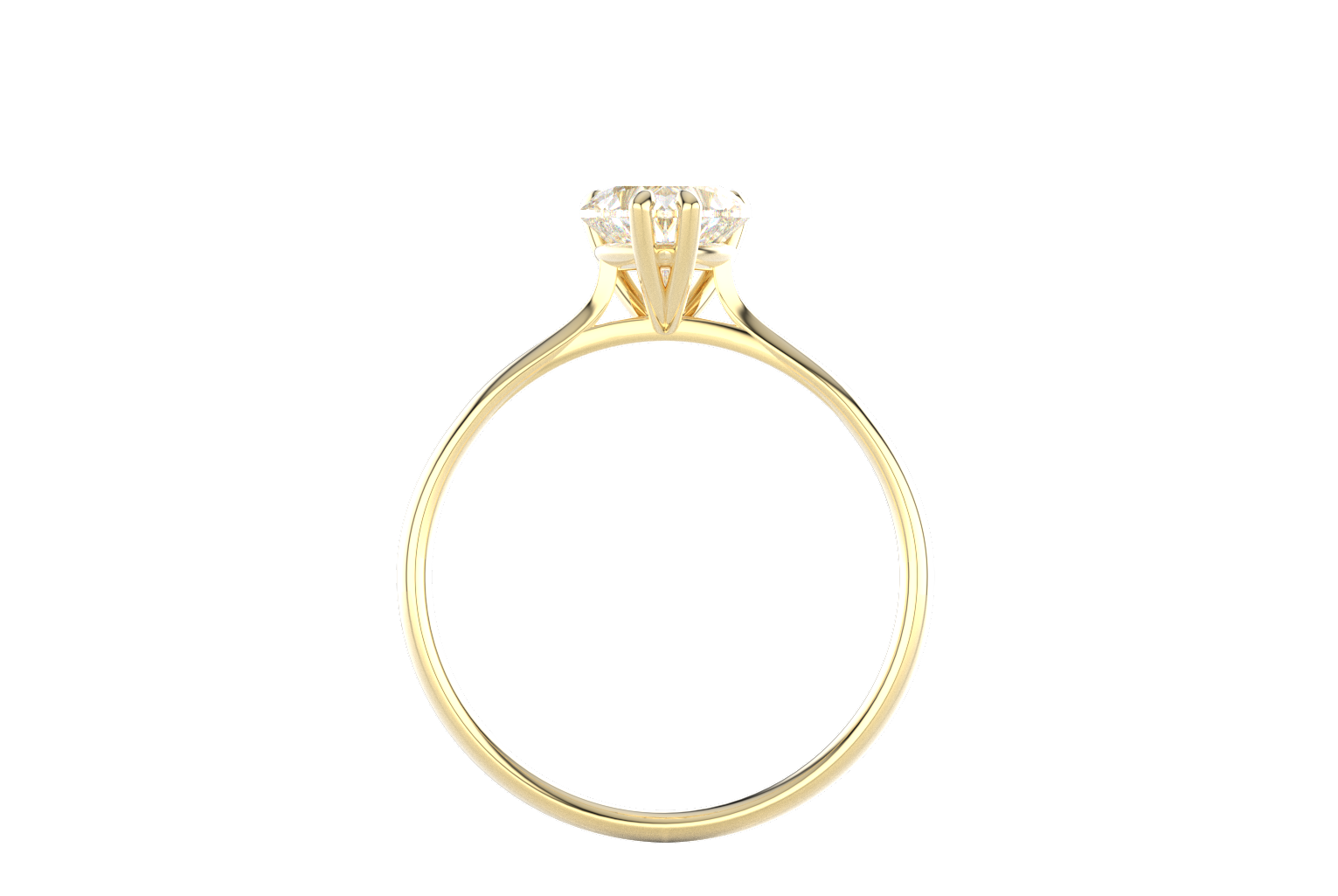 Anillo Compromiso Moissanita 1ct Corazón Oro 10k Y 14K