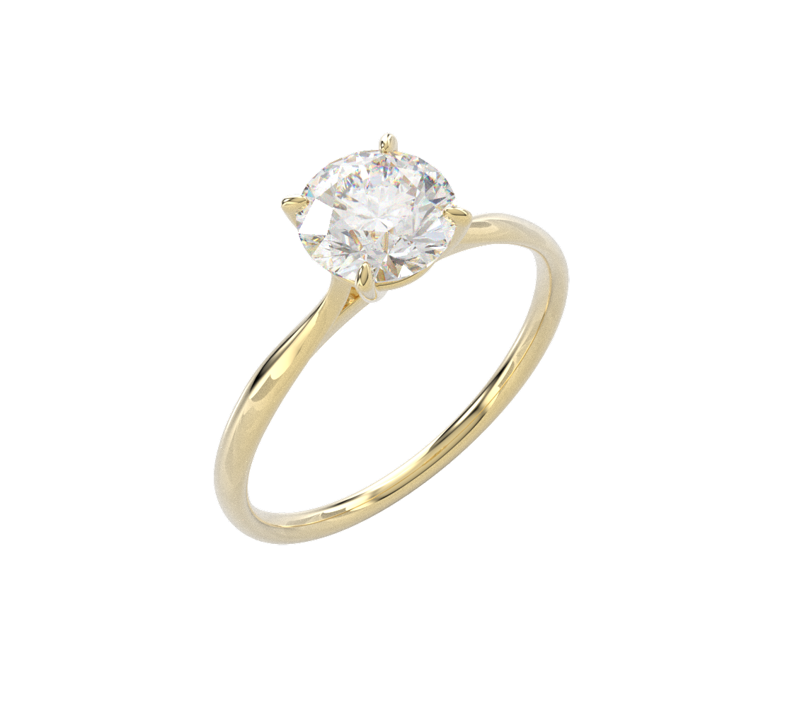 Anillo Compromiso Moissanita 1ct Catedral Oro 10k o 14k