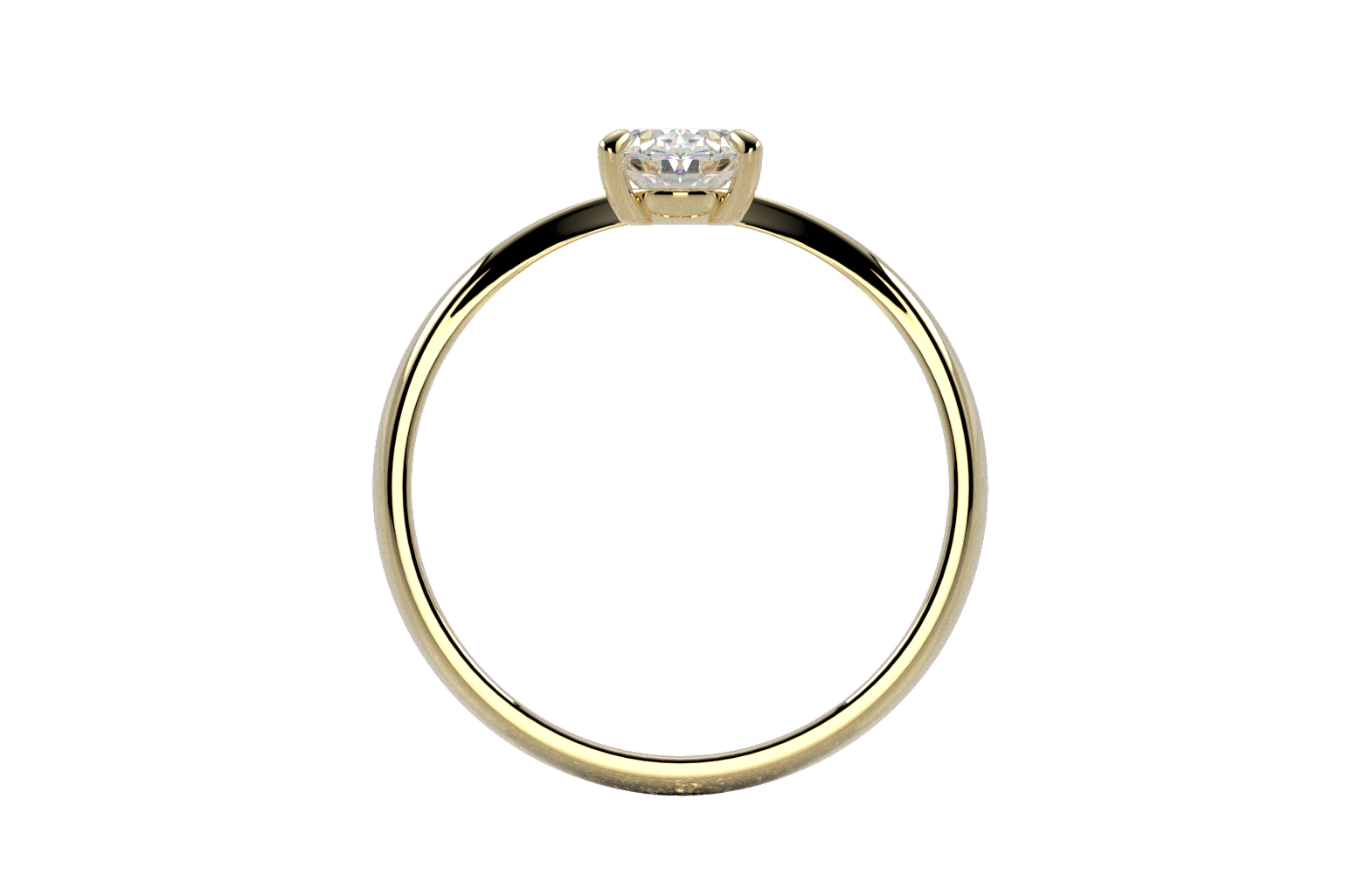 Anillo de compromiso ovalado 1ct Moissanita oro 10K y 14k