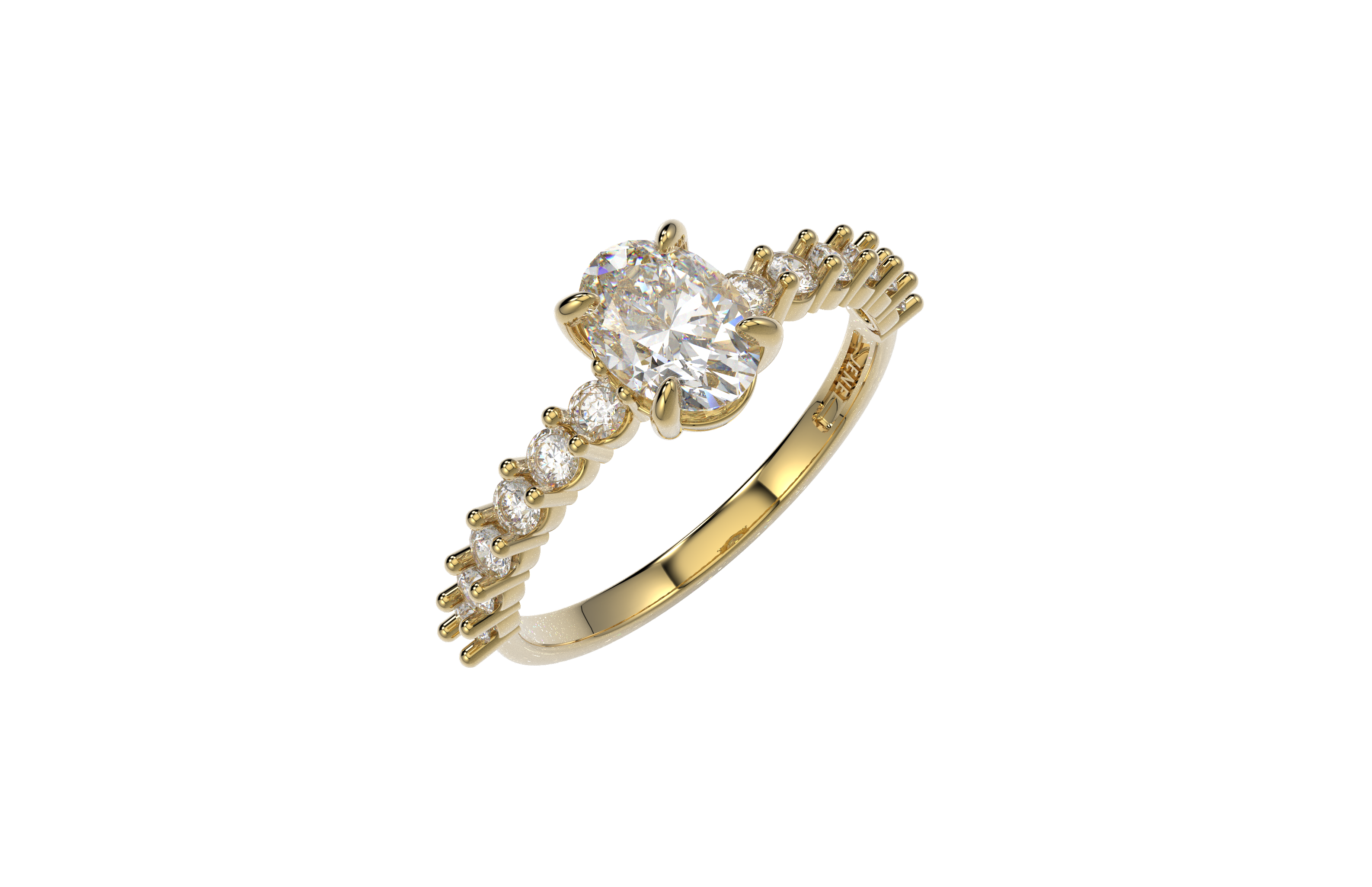 Anillo Compromiso Elena Oro 10k Y 14K Moissanita 1.5ct