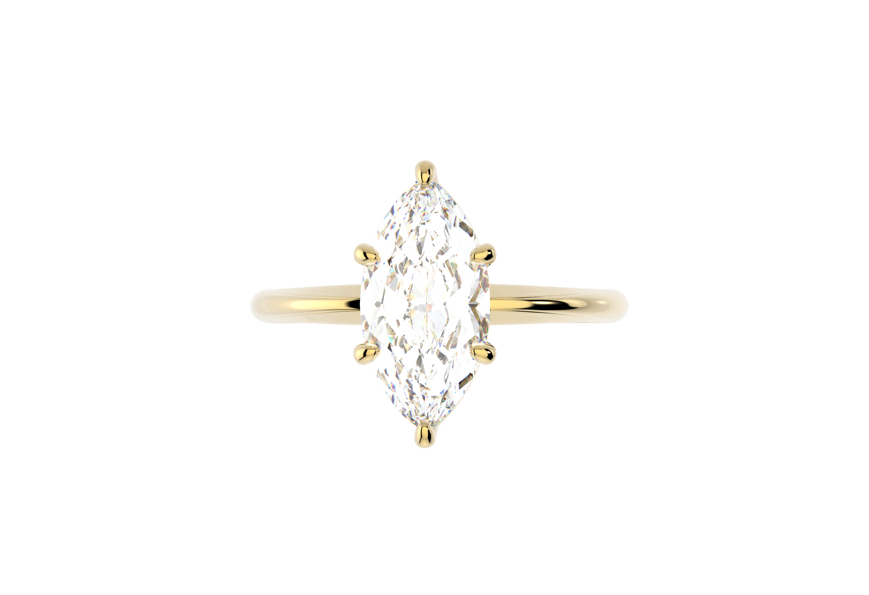 Anillo Compromiso Marquise 3ct Oro 10k o 14k