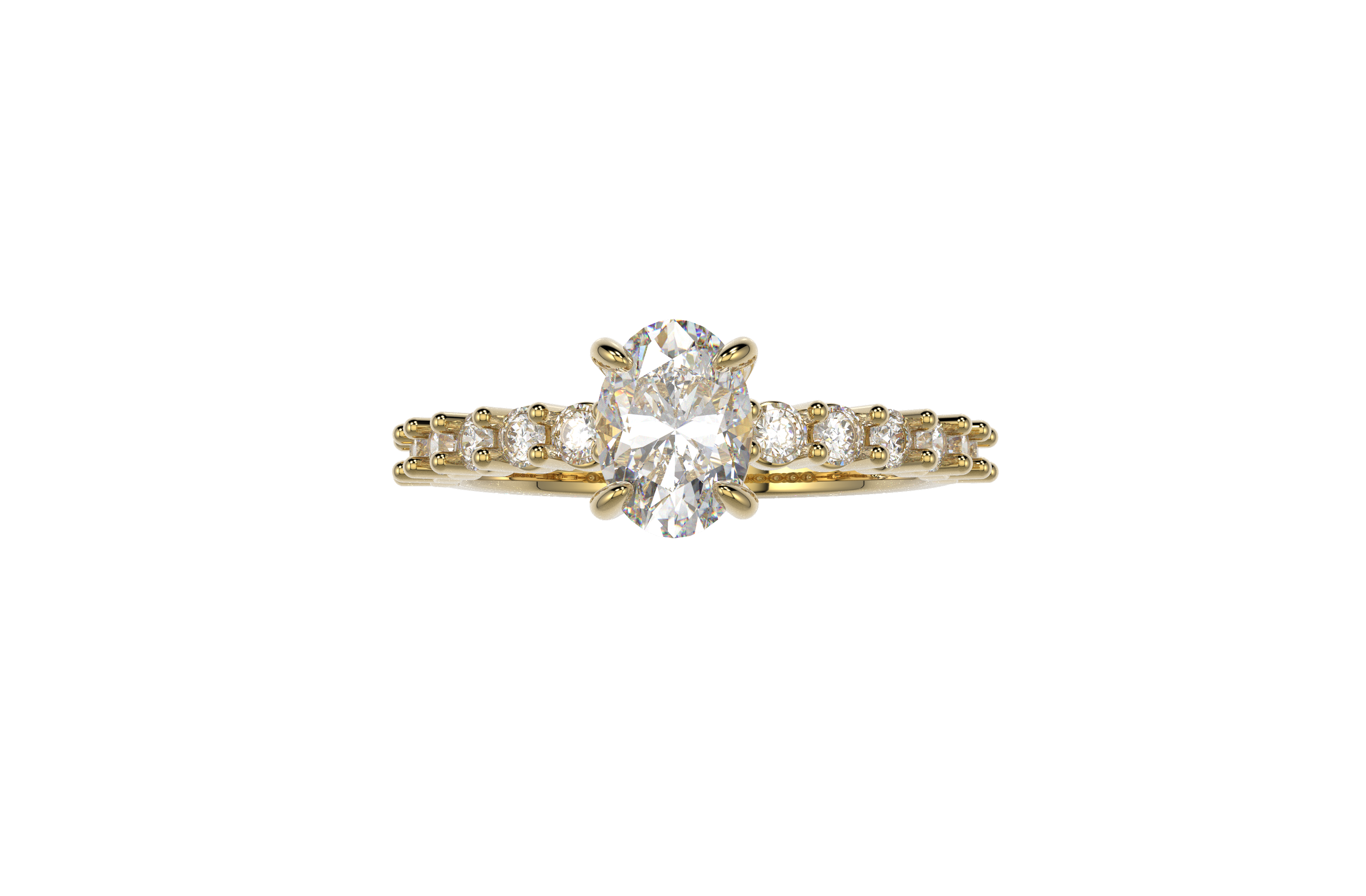 Anillo Compromiso Elena Oro 10k Y 14K  Moissanita 1.5ct 
