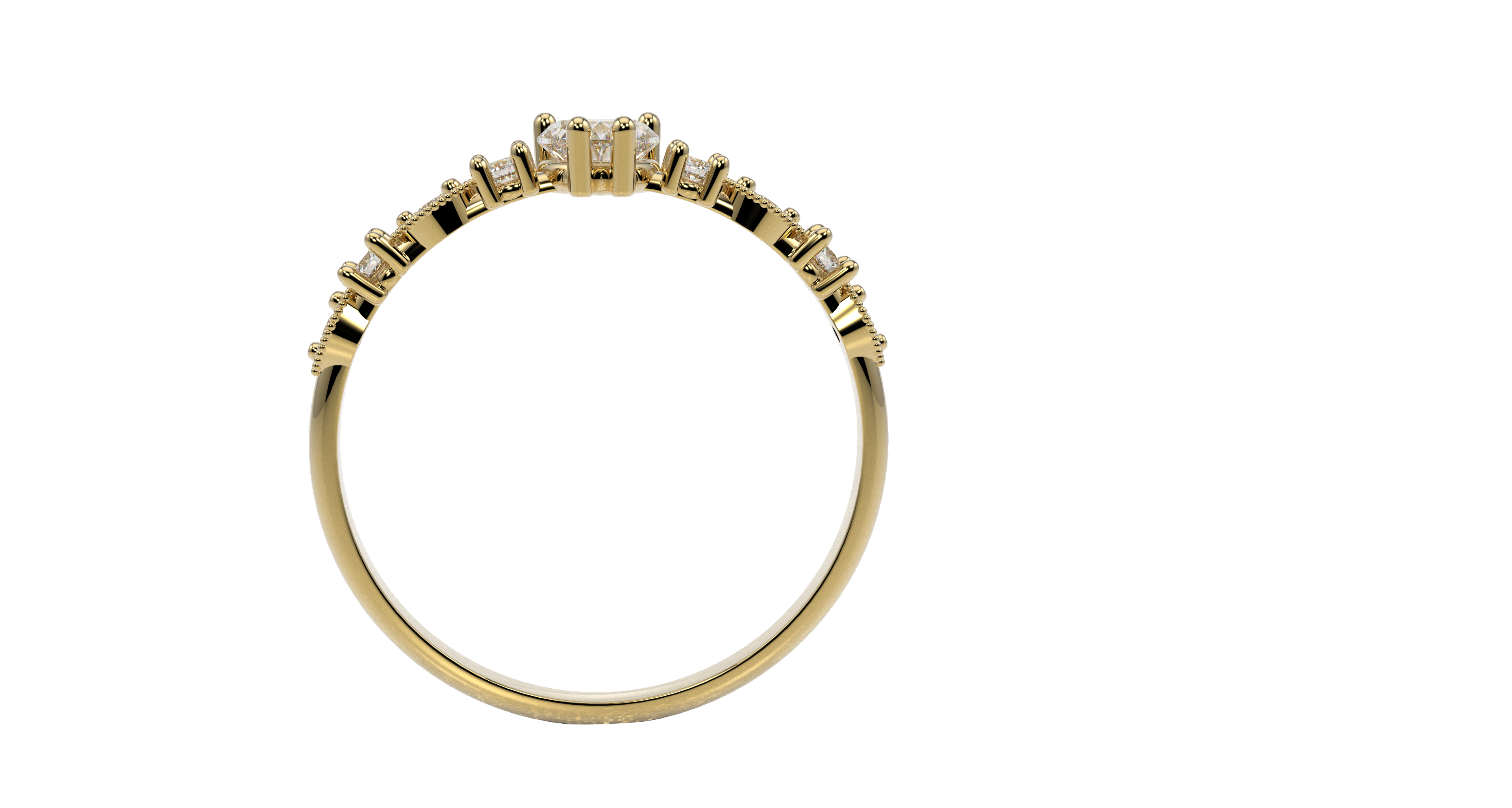Anillo Corazon Jenel Oro 10k o 14k Delgado