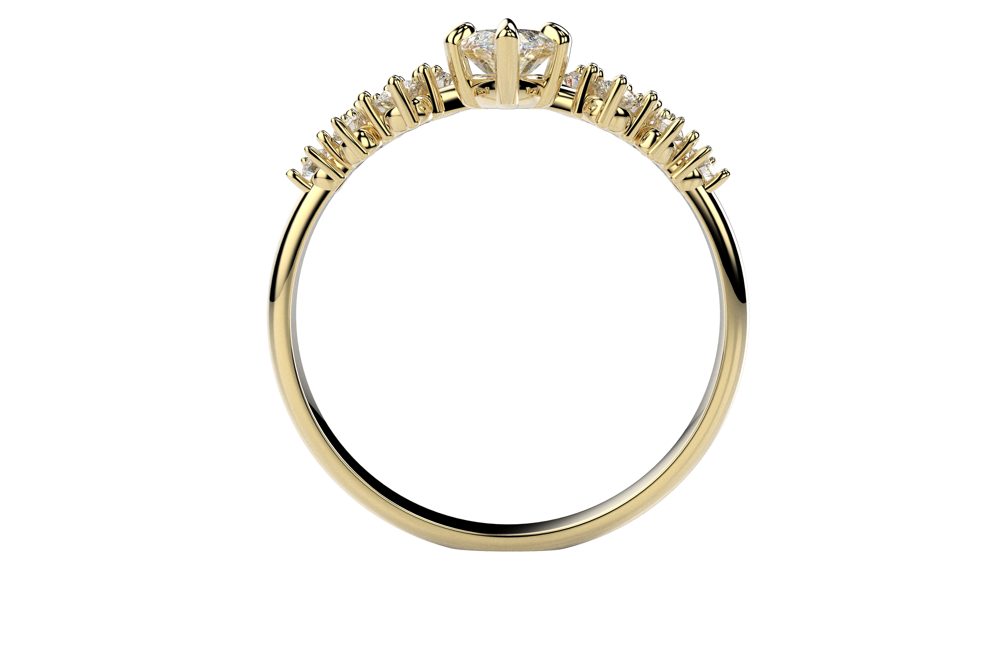 Anillo De Compromiso Constelaciones Oro 10k Moissanita 1.2ct