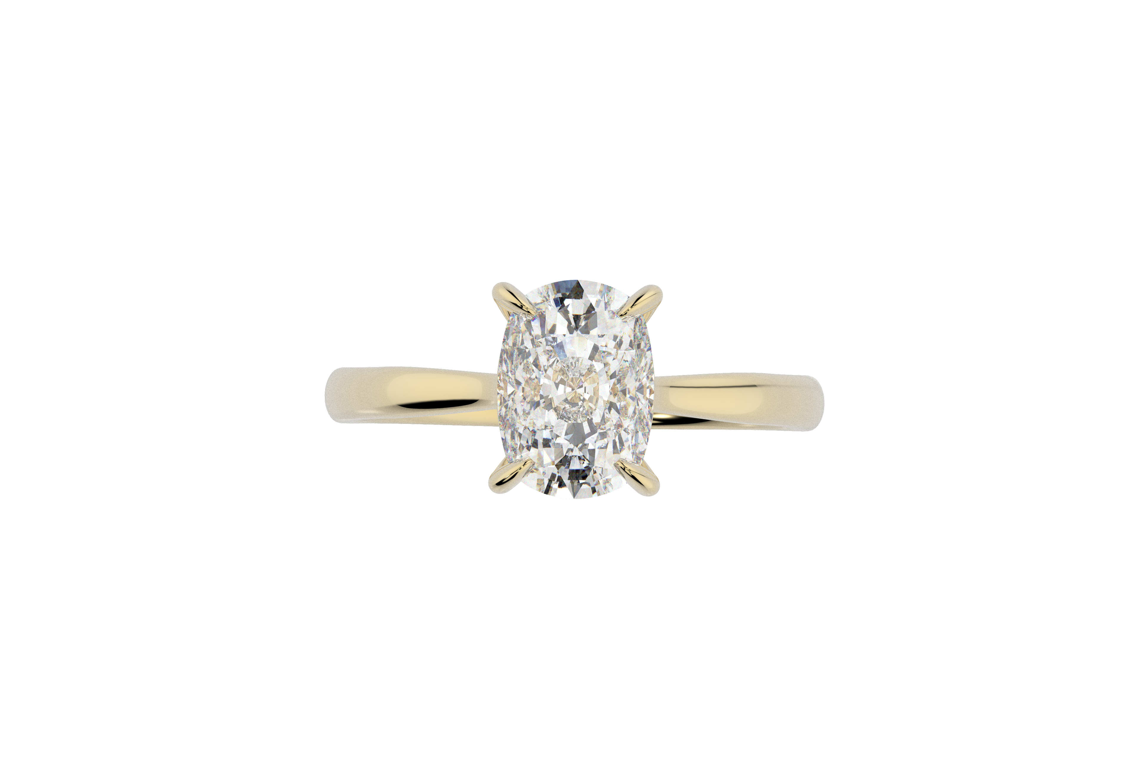 Anillo Compromiso Diamante de Laboratorio Oval 1ct Certificado IGI Oro 10k o 14k