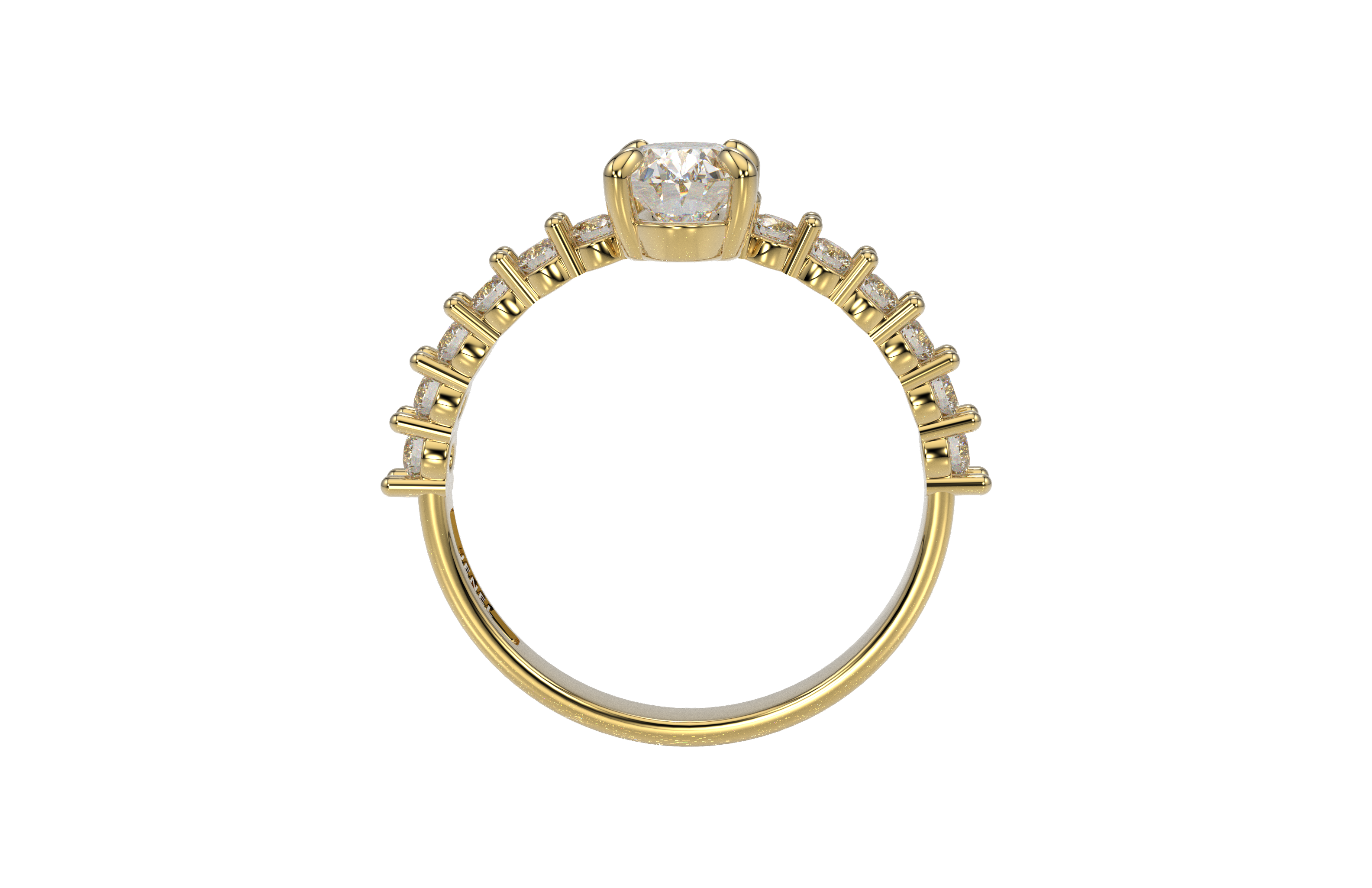 Anillo Compromiso Elena Oro 10k Y 14K  Moissanita 1.5ct 