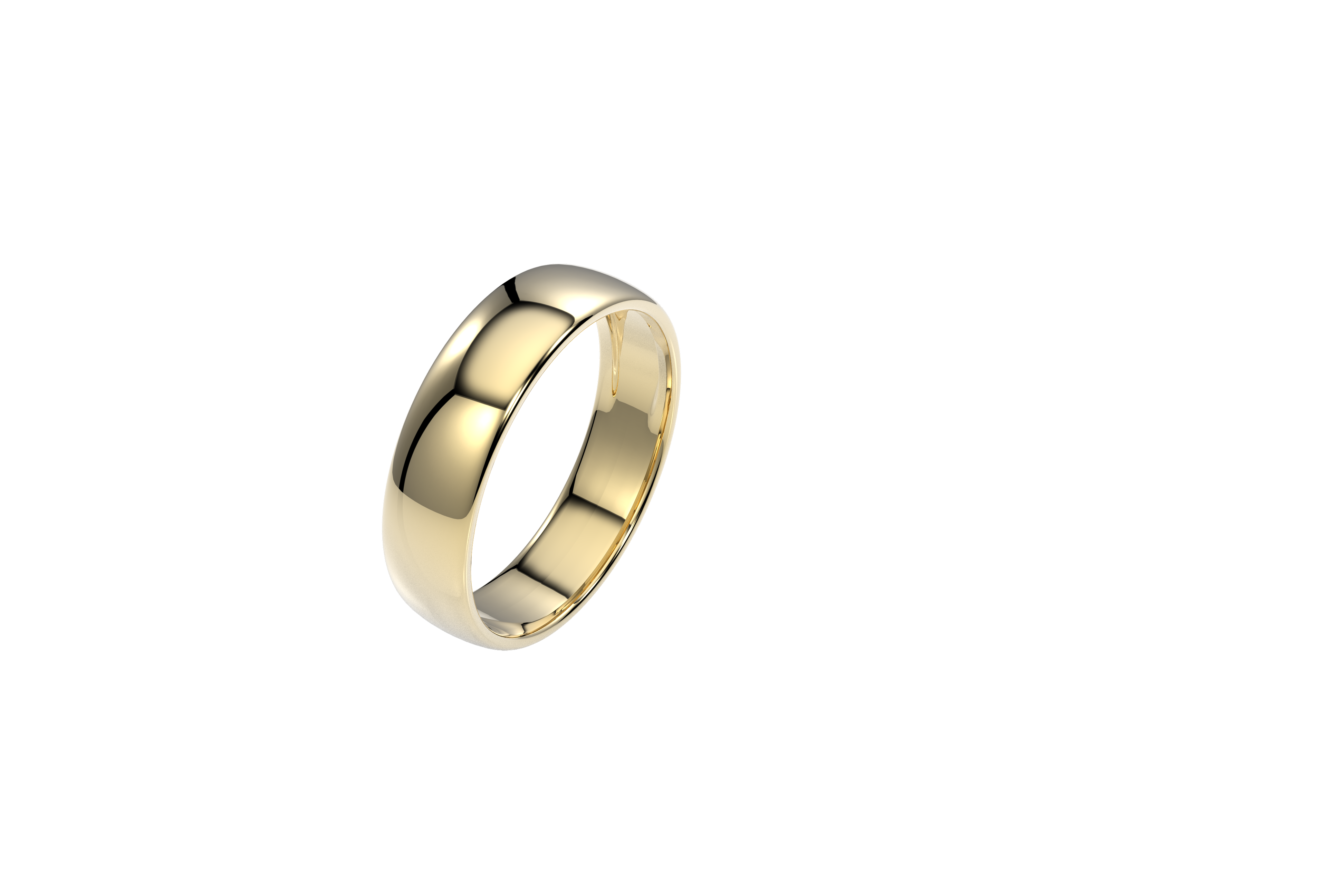 Argolla De Matrimonio Media Caña 5mm Oro 10k o 14k