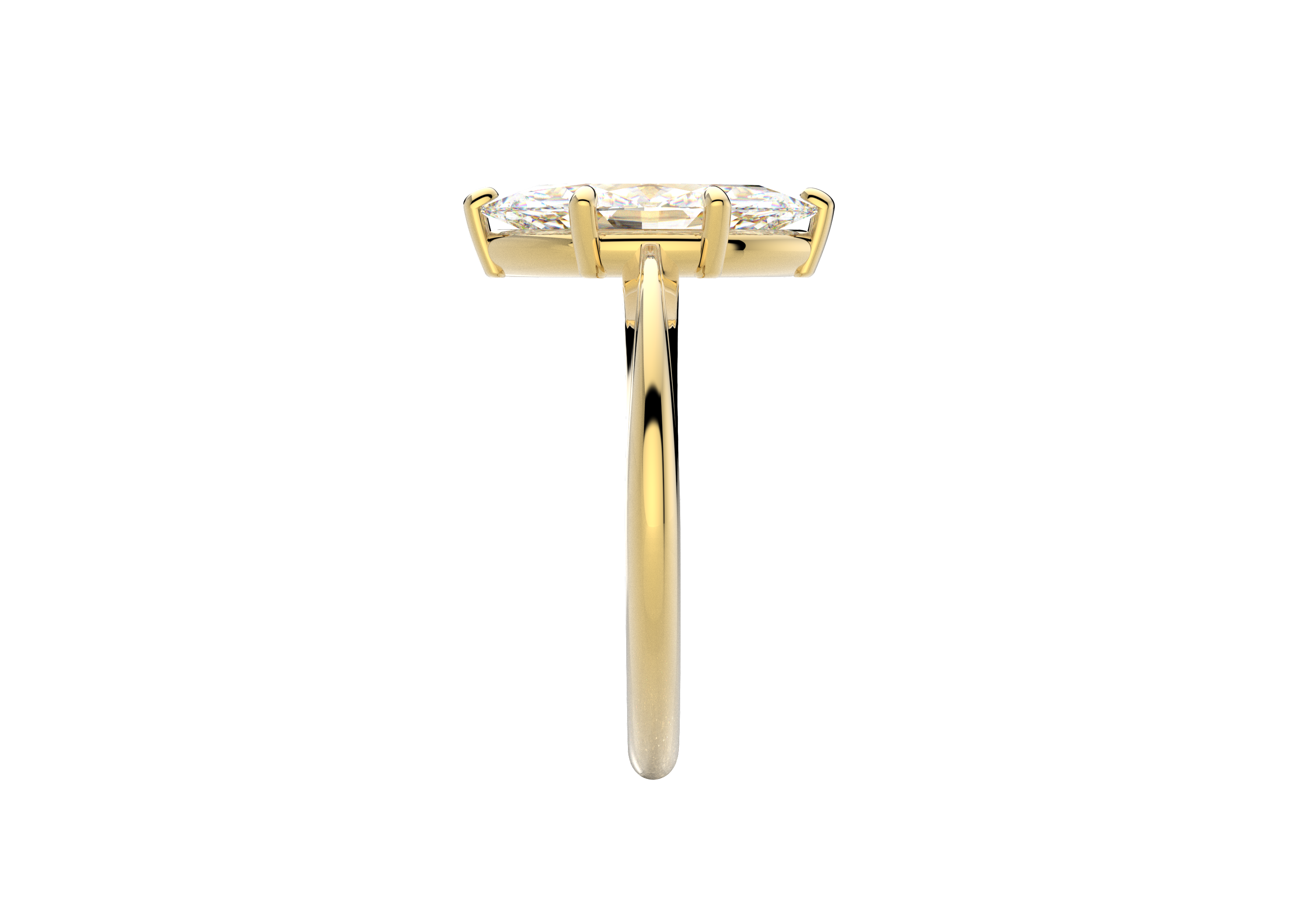  Anillo Compromiso Marquise Moissanita 2ct Oro 10k y 14k
