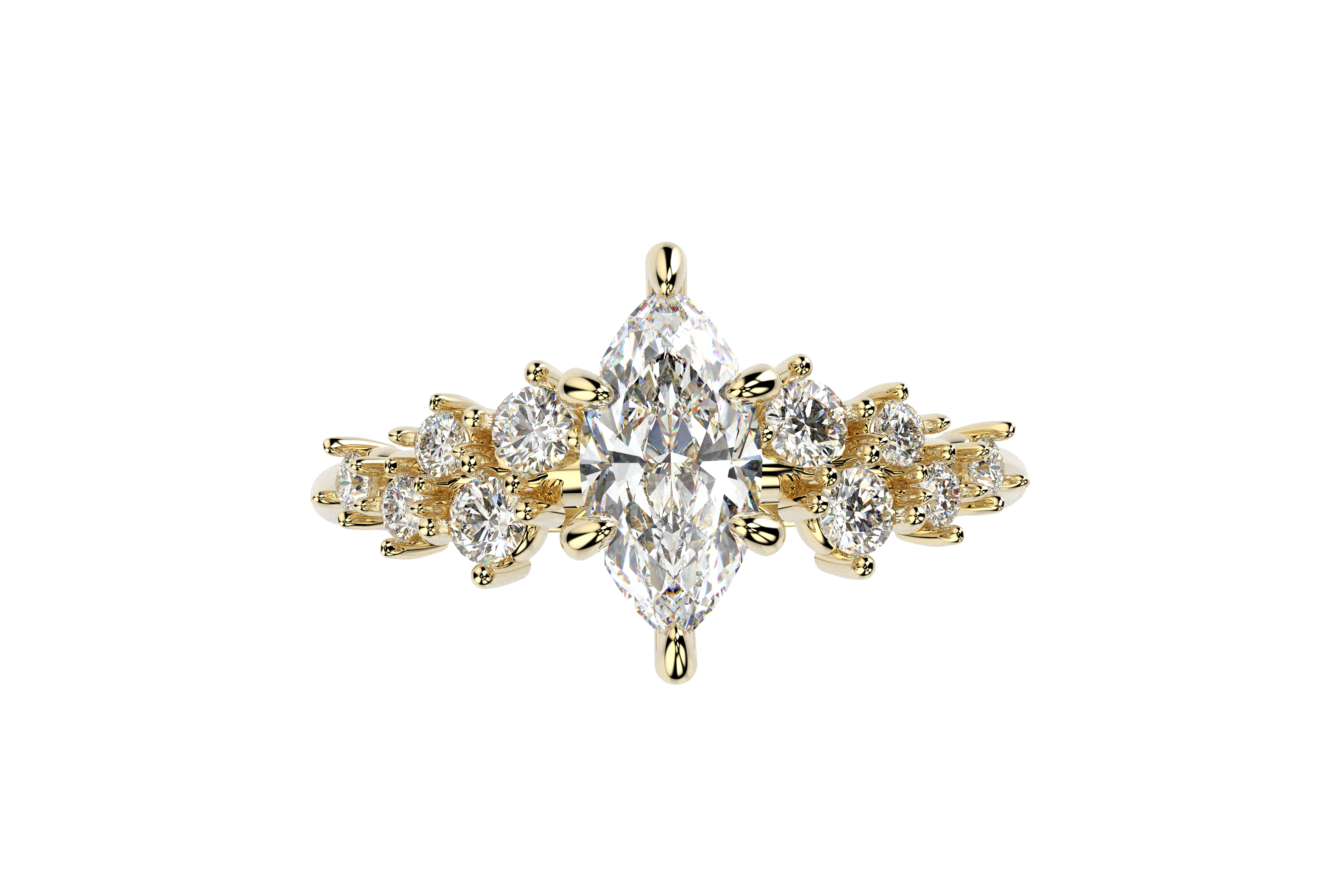 Anillo De Compromiso Constelaciones Oro 10k Moissanita 1.2ct