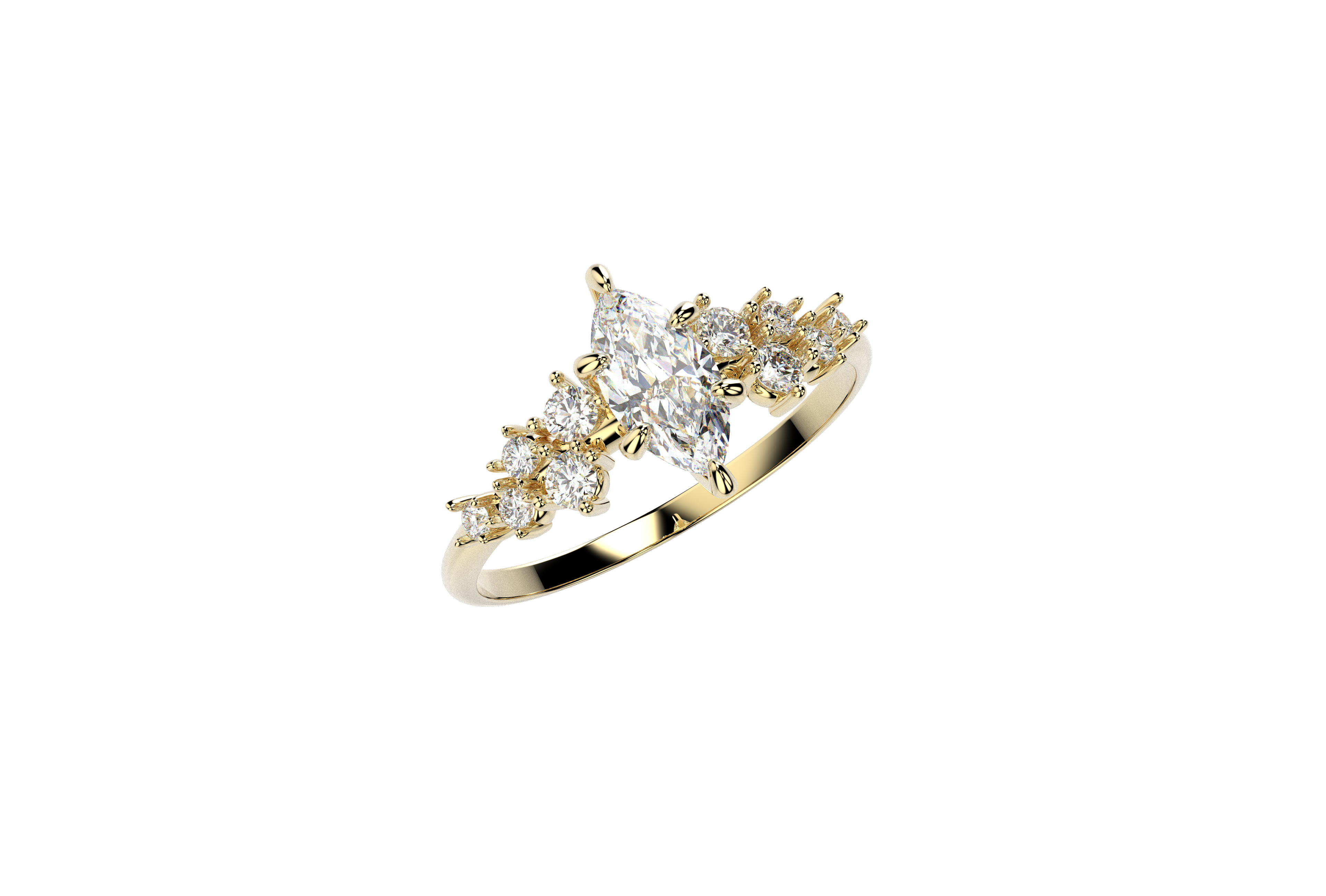 Anillo De Compromiso Constelaciones Oro 10k Moissanita 1.2ct