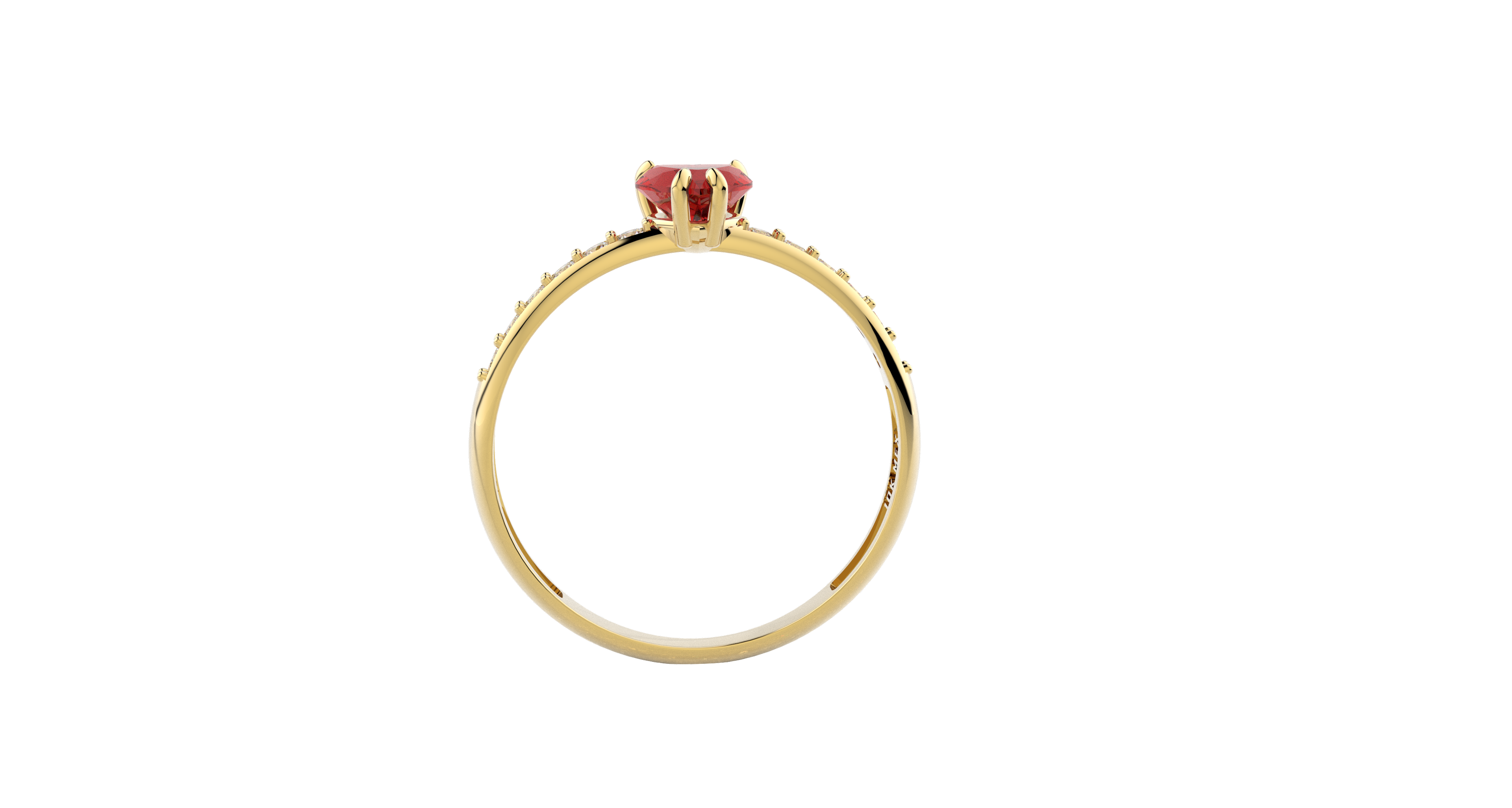 Anillo Corazón Promesa Oro 10k o 14k