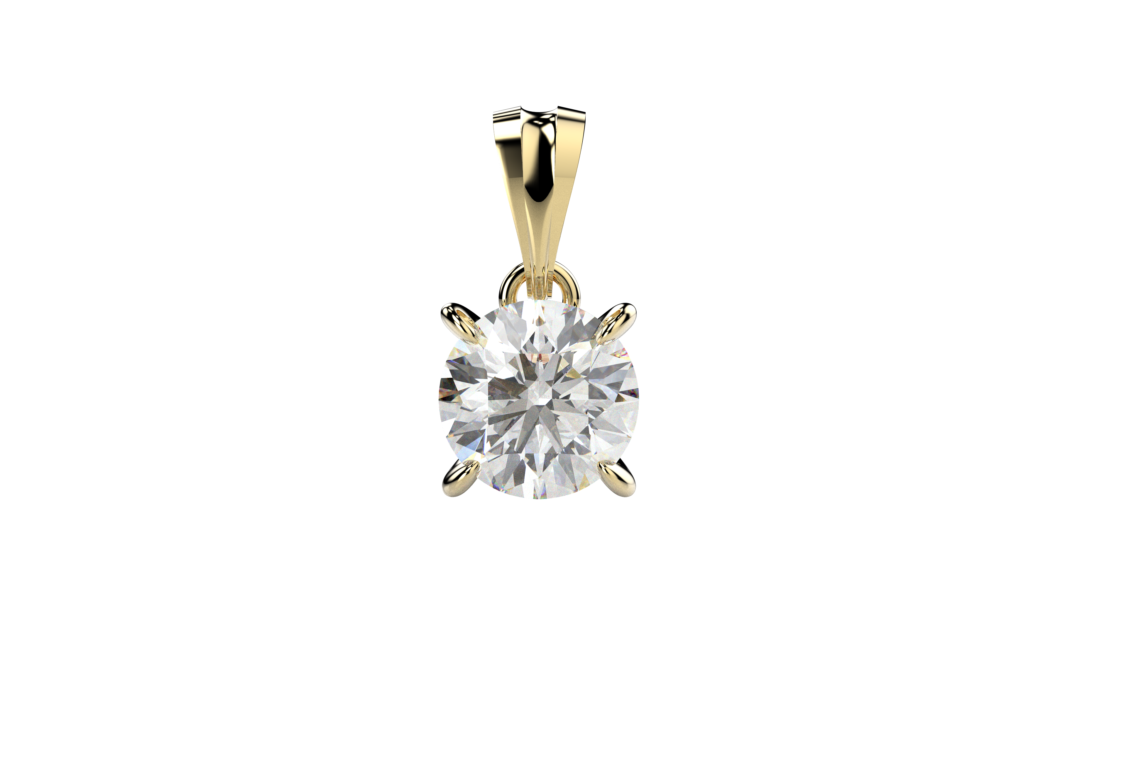 Dije De Moissanita en oro 10k o 14k