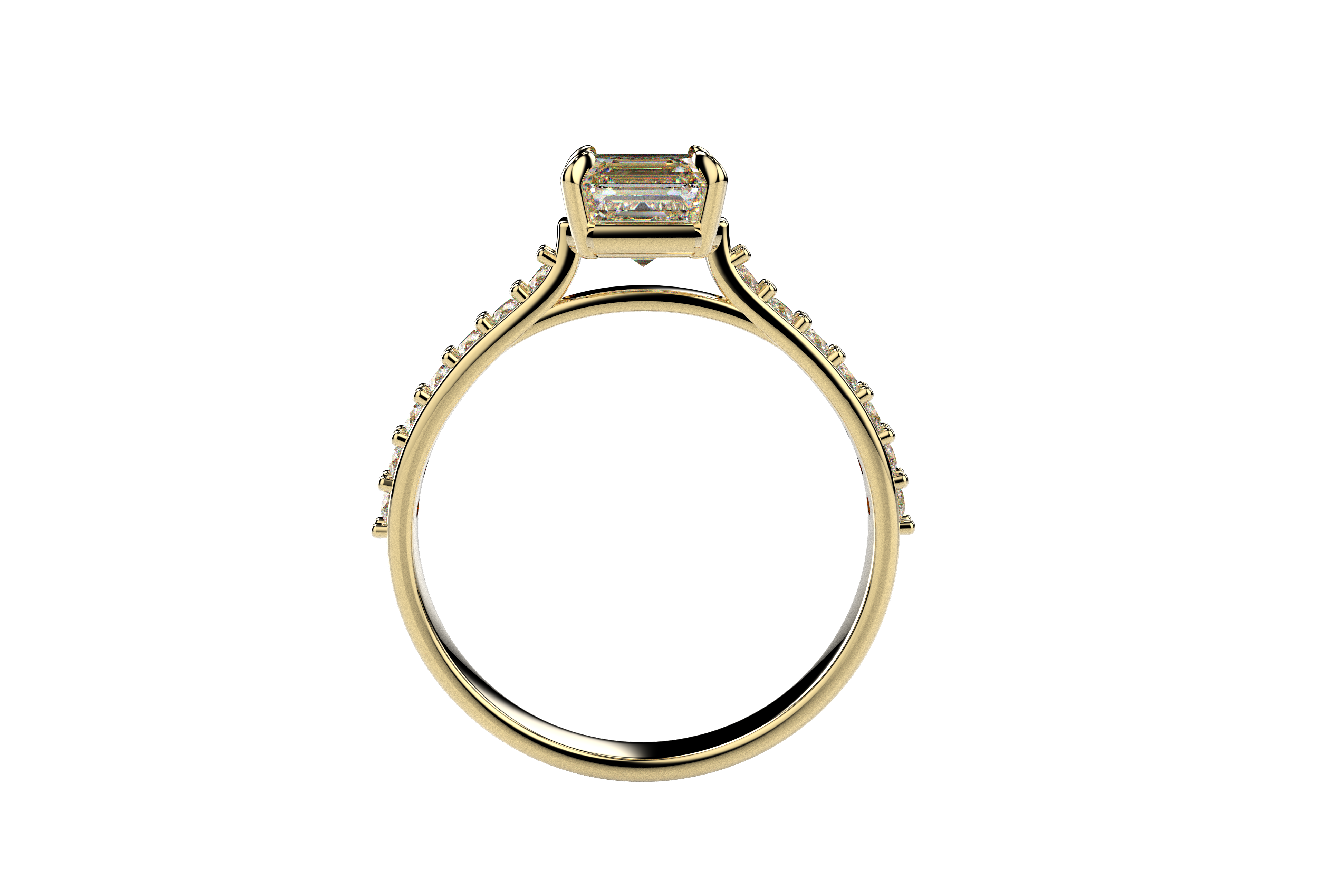 Anillo Compromiso Moissanita Corte Asscher 1.21ct Oro 10k o 14k